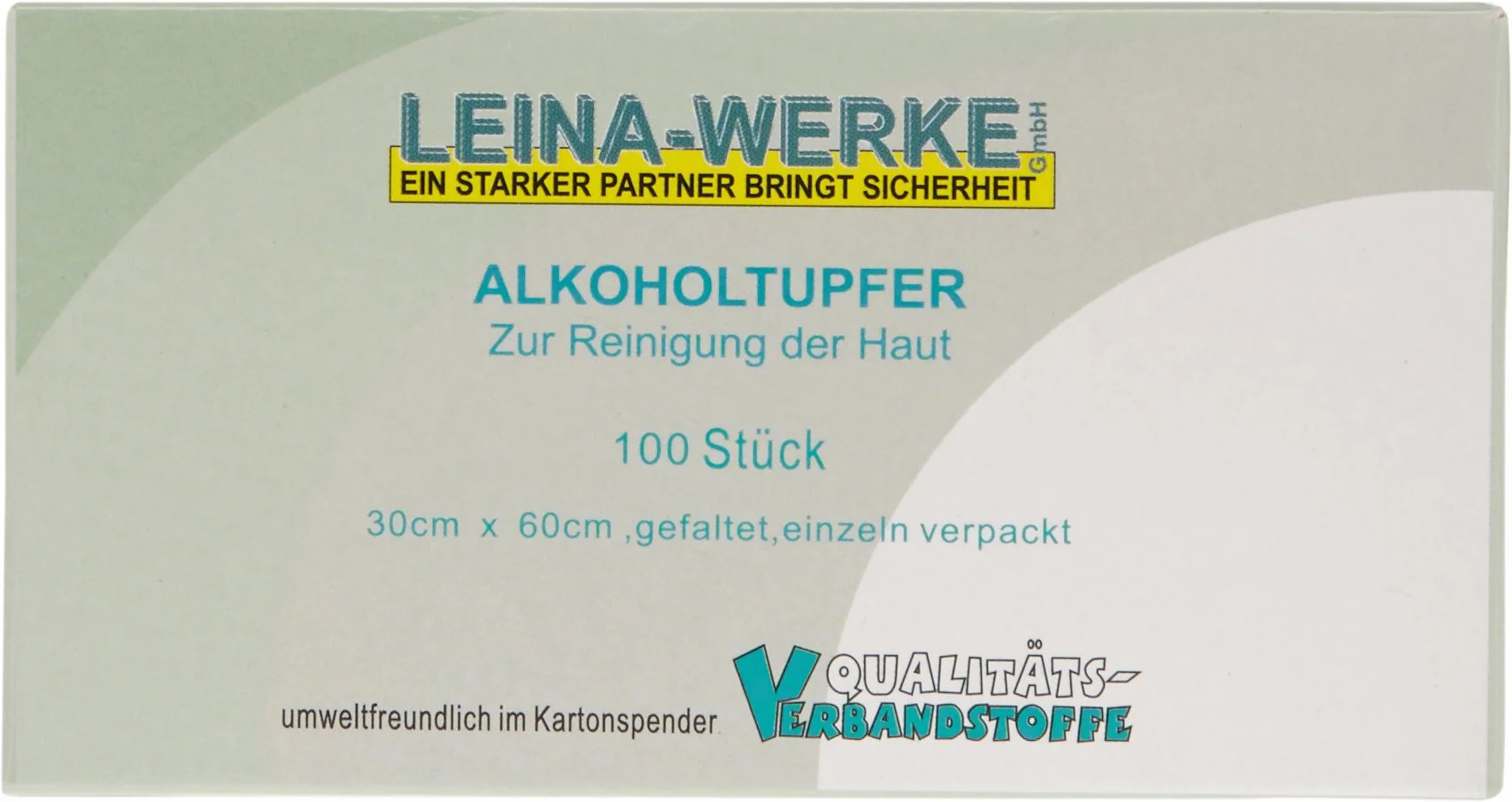LEINAWERKE 44055 waciki nasączone alkoholem, opakowanie 100 sztuk