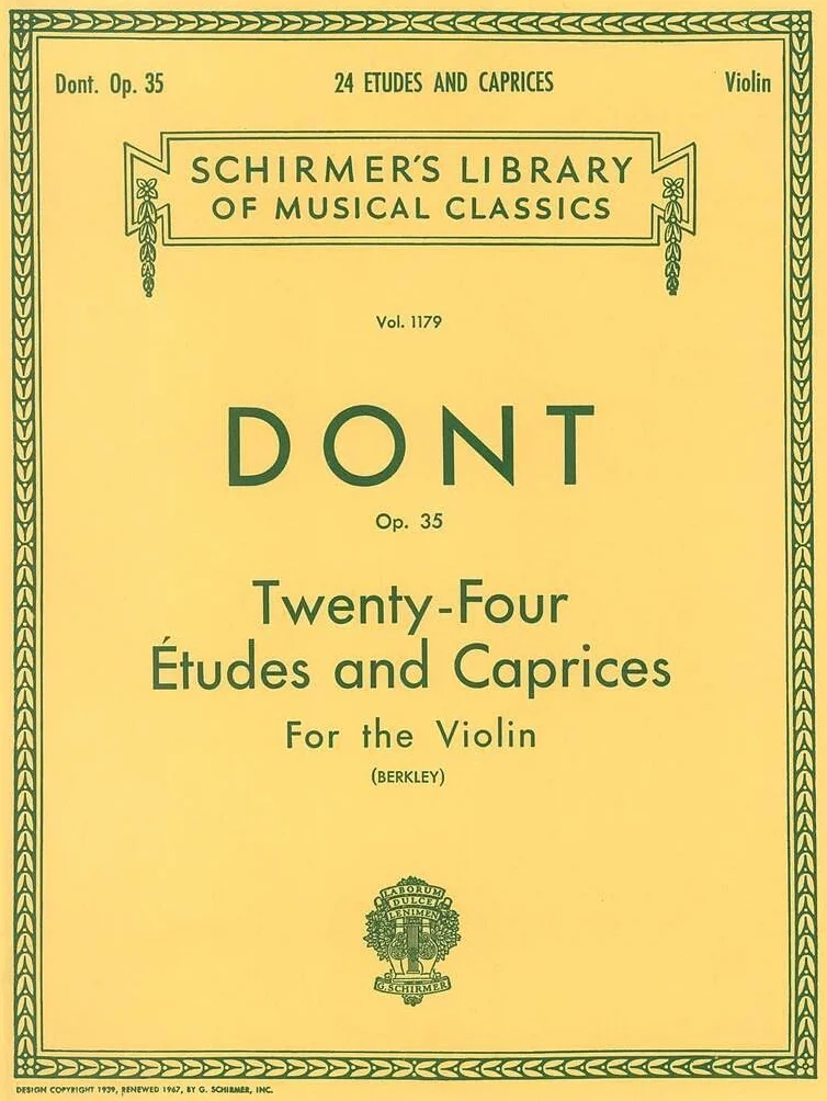 Jakob dont: 24 etudes and caprices for the violin (berkley): Schirmer Library of Classics Volume 1179 Violin Solo