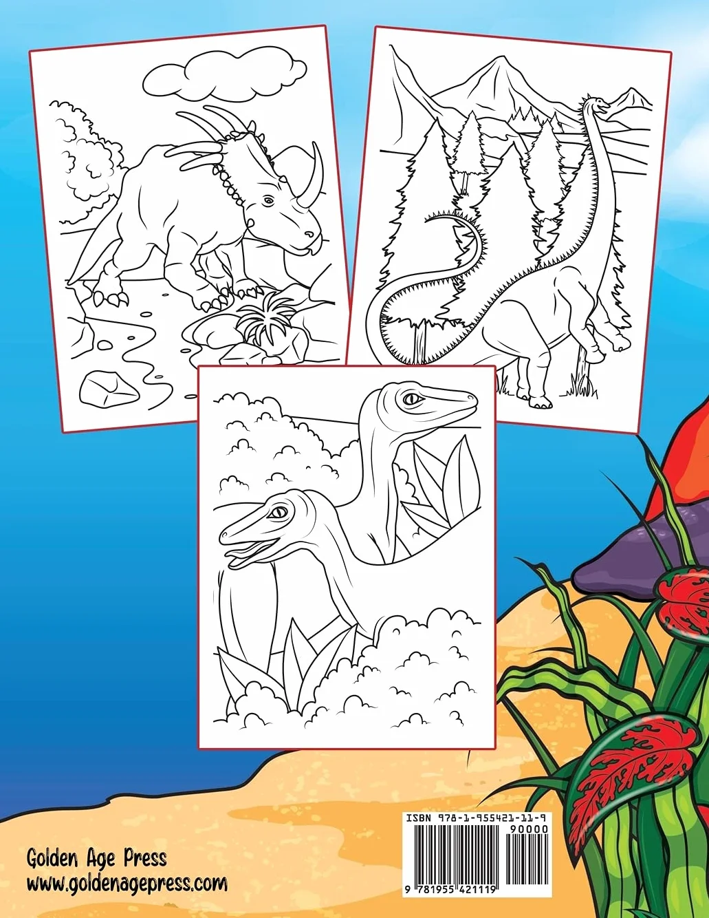 Dinosaur Coloring Book for Kids Ages 4-8: Prehistoric Dino Colouring for Boys & Girls