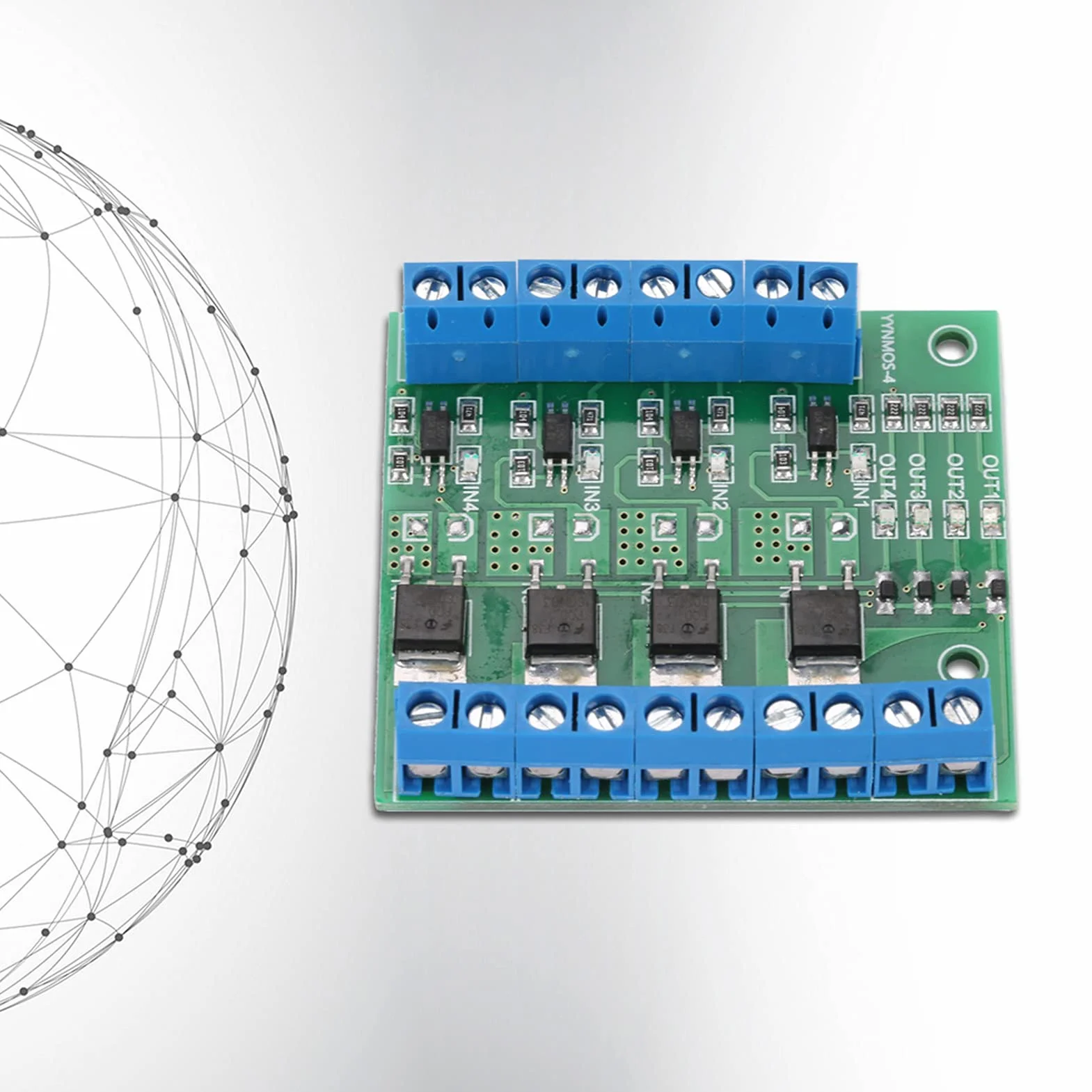 Płyta Mosfet PWM 4 Kanałowy Obwód Wzmacniacza PLC 3-20V do 3.7-27VDC 10A moduł Sterownika moduł MOS FET