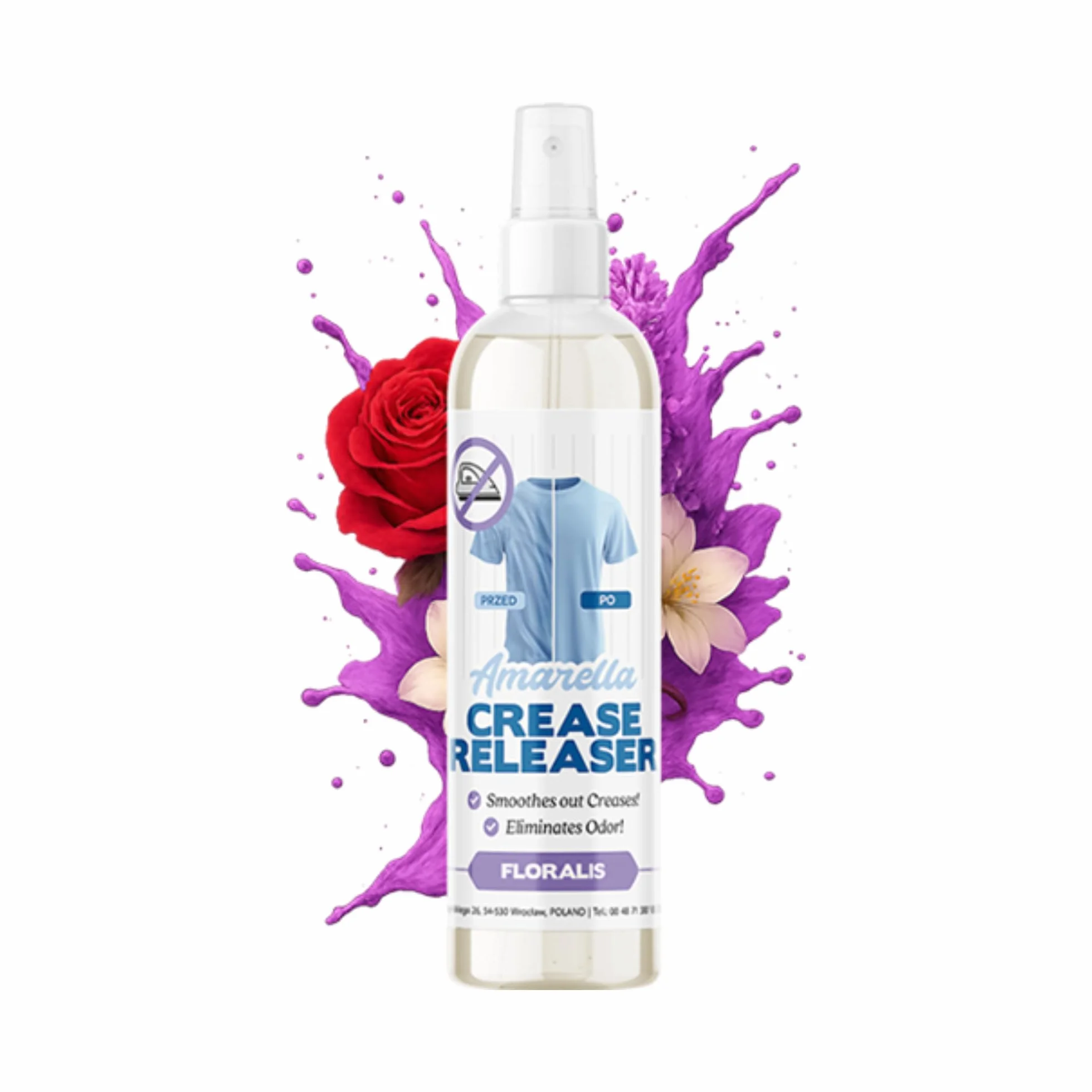 ELIX Crease Releaser spray do prasowania, odświeżacz tekstyliów, antystatyczny 75 ml