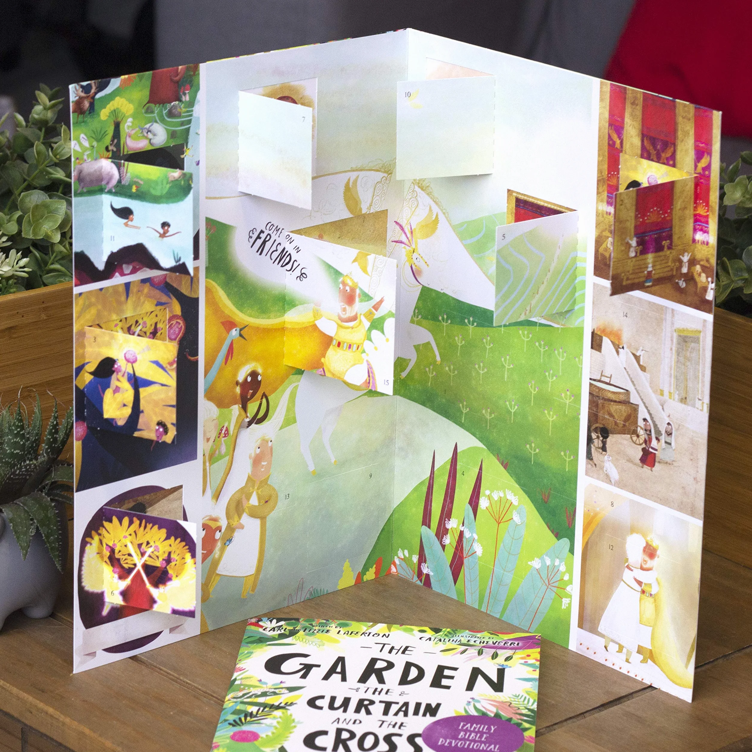 The Garden, the Curtain and the Cross Easter Calendar: Family Devotional with 15-Door Calendar
