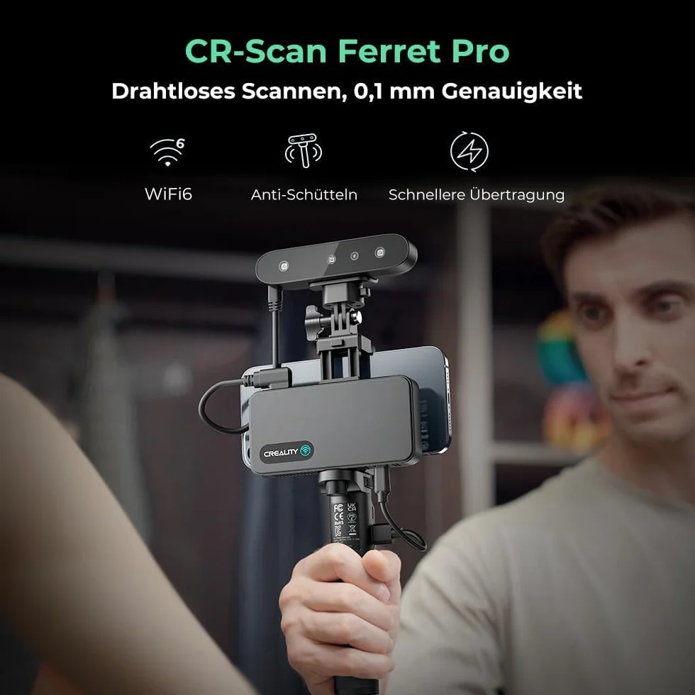 Creality CR Scan Ferret Pro Skaner 3D 0,1 mm bezprzewodowy ręczny