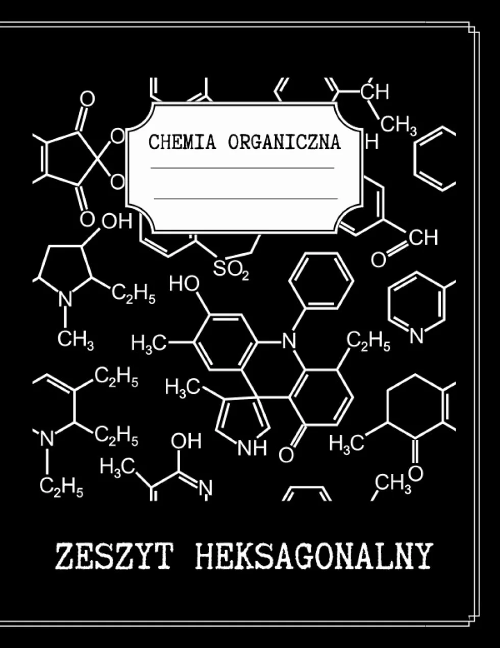 Zeszyt w heksagony - Notes do chemii organicznej, papier w kratkę heksagonalną