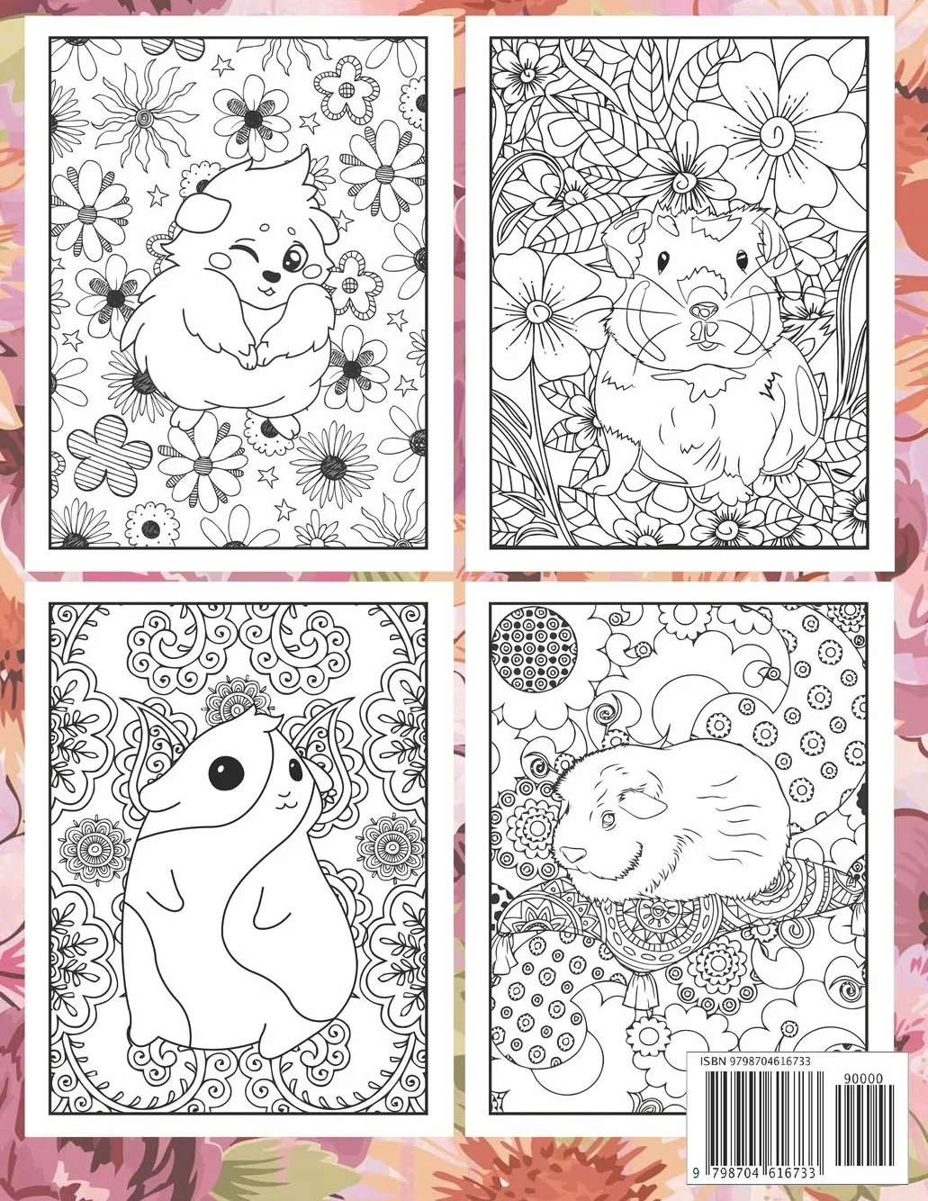 Guinea Pig Coloring Book: Cute Adult Coloring Book with Beautiful Guinea Pig Designs, Mandalas, Flowers & Patterns