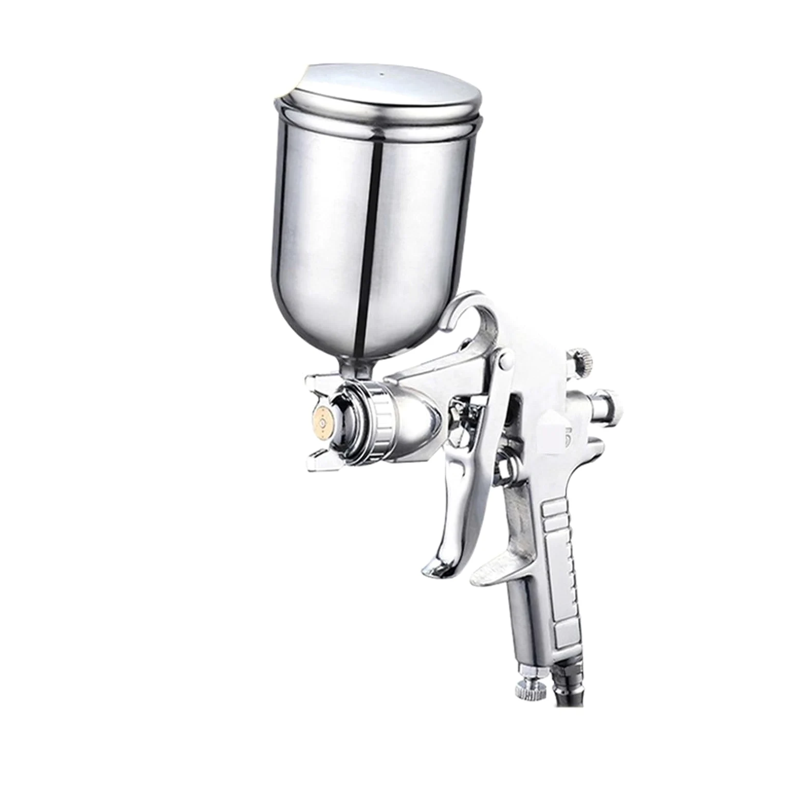 Pistolet do malowania, Pistolet natryskowy 400ML Pneumatyczny aerograf Profesjonalny rozpylacz do malowania stopów metali z zasobnikiem do malowania samochodów
