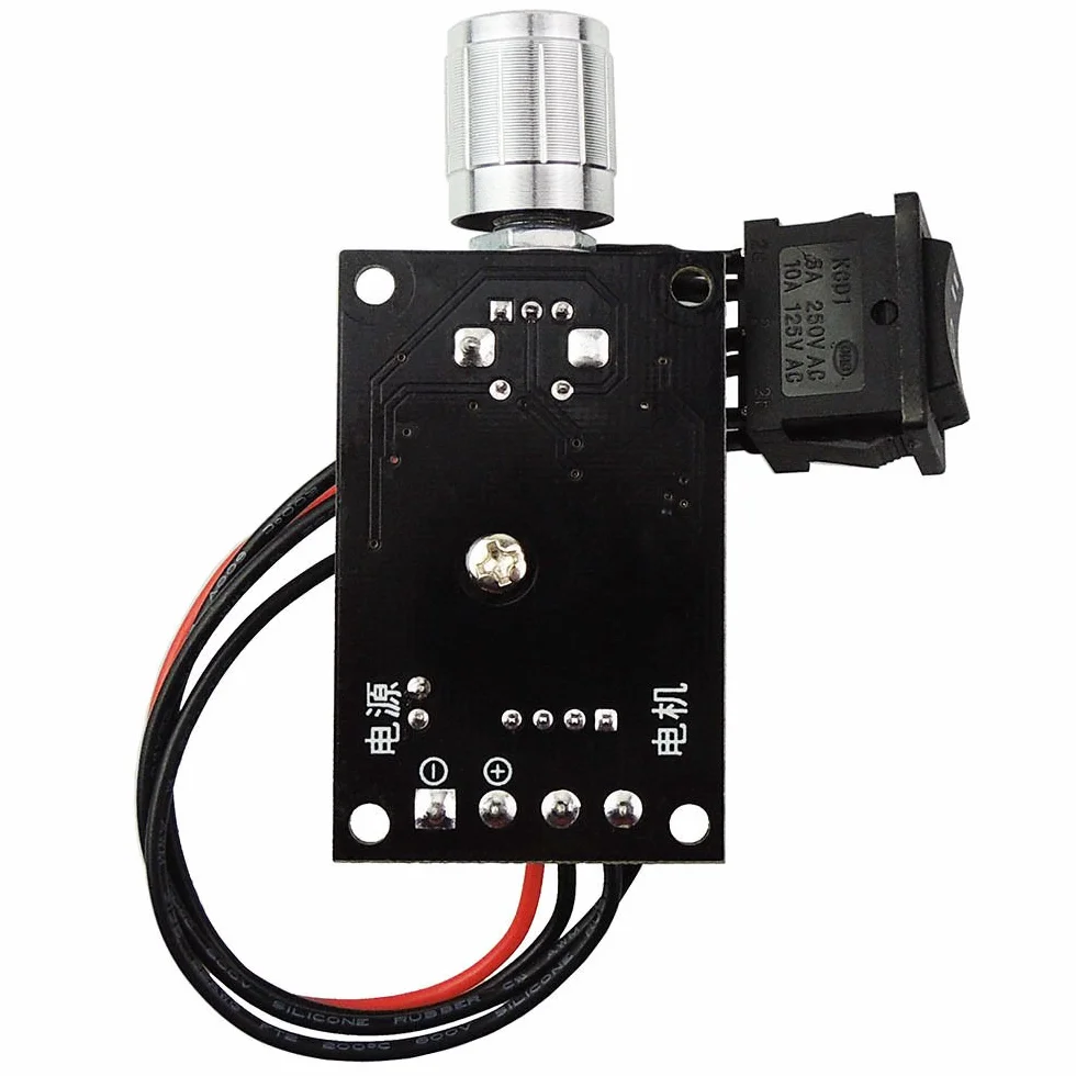 Regulator prędkości 6-28V 3A DC PWM sterowanie silnikiem regulowany regulator obrotów przełącznik sterujący