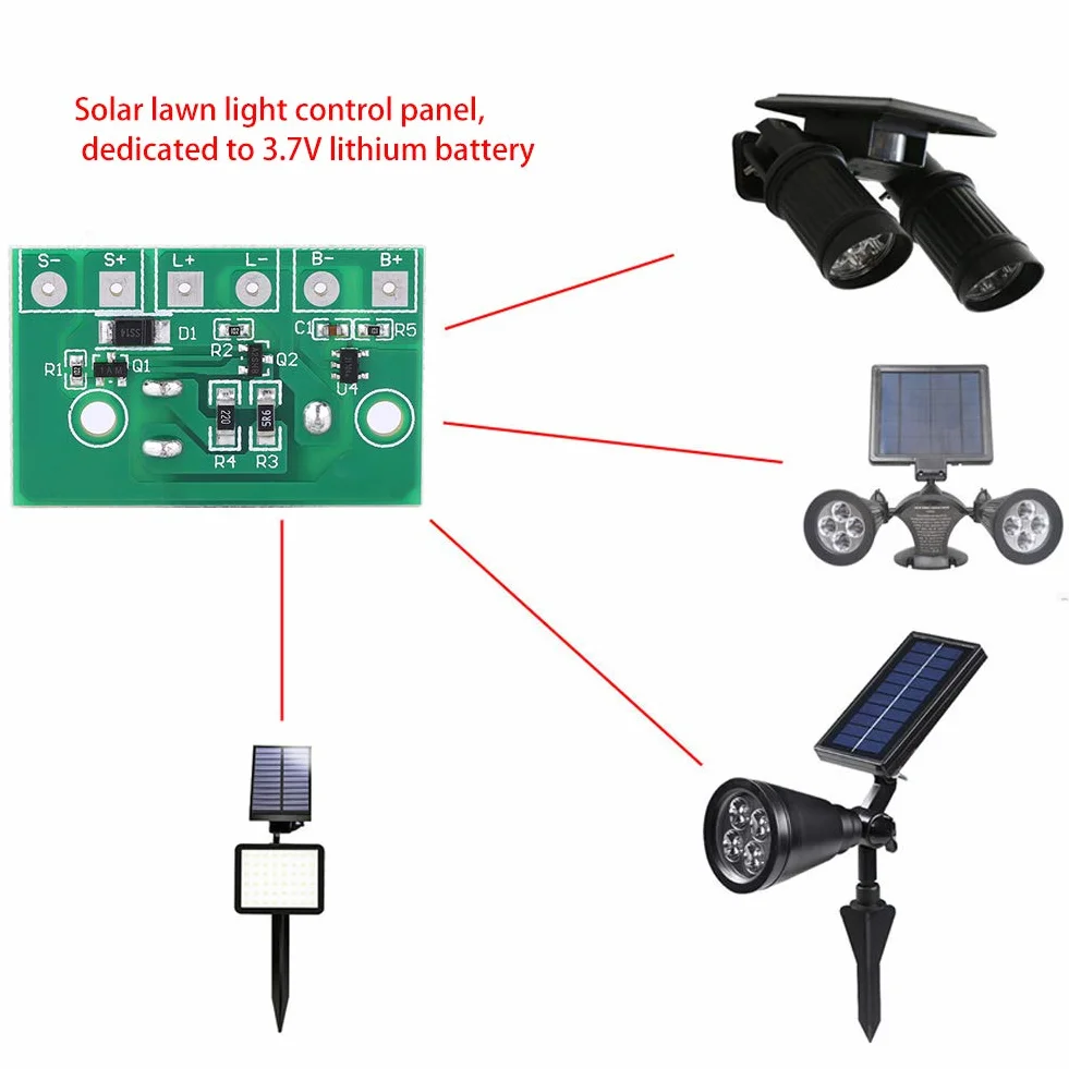 Moduł Kontrolera Ciągu Lampy Solarnej 3,7 V z Przełącznikiem na Baterię Litową