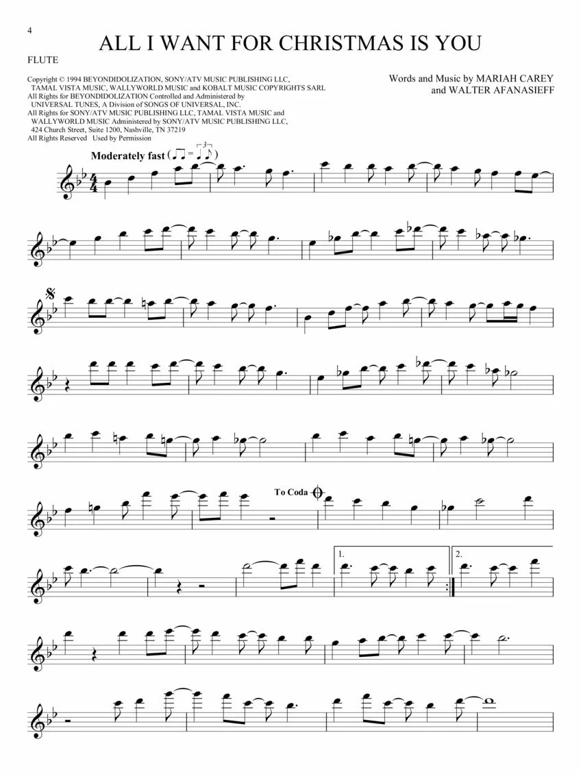 101 Christmas Songs: For Flute