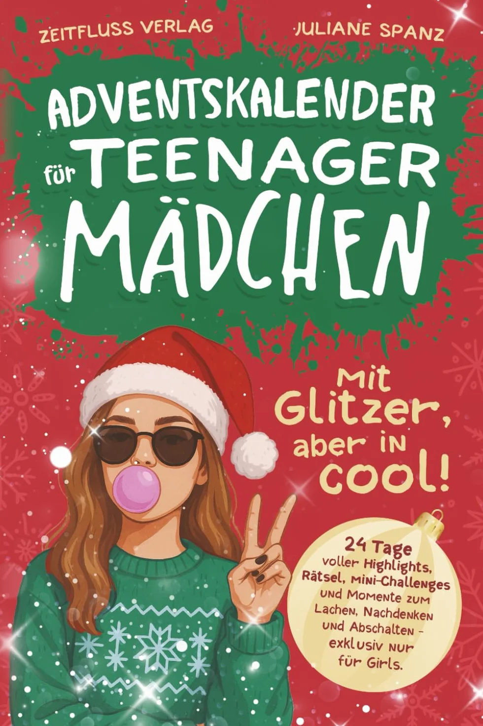 Adventskalender für Teenager Mädchen Glitzer 24 Tage Rätsel Mini-Challenges