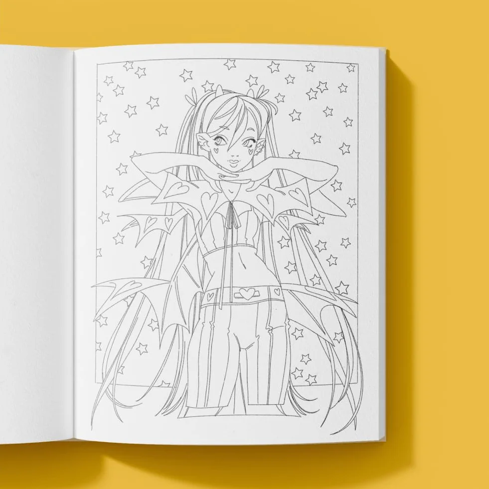The Modern Manga Coloring Book: Pop Manga and Anime-Inspired Coloring Book for Teens and Adults