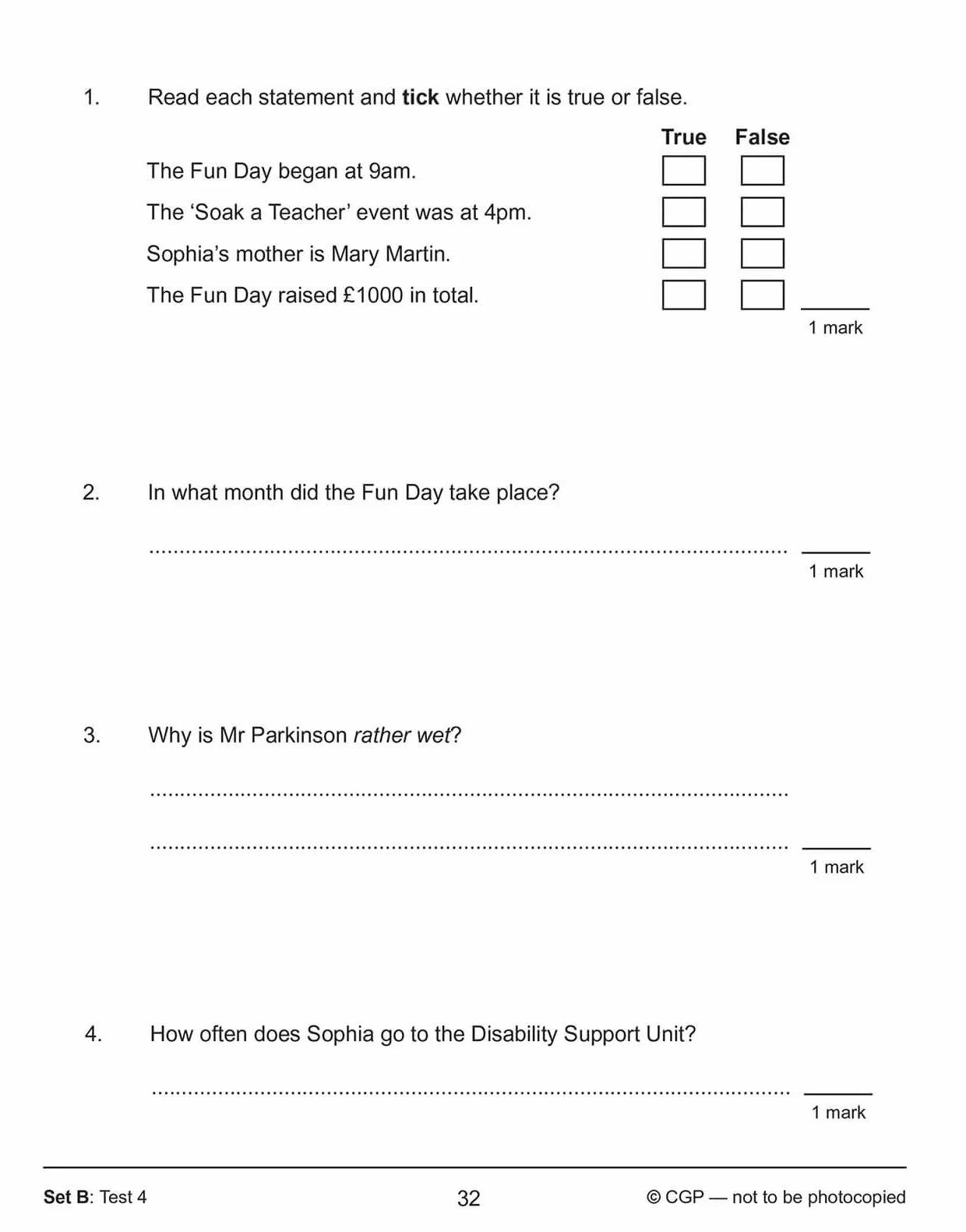 KS2 English SAT Buster 10-Minute Tests Reading Book 1 for the 2027 tests