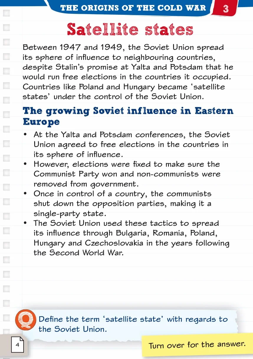 Revise Edexcel GCSE (9-1) History: Superpower Relations and the Cold War Revision Cards: with free online Revision Guide and Workbook