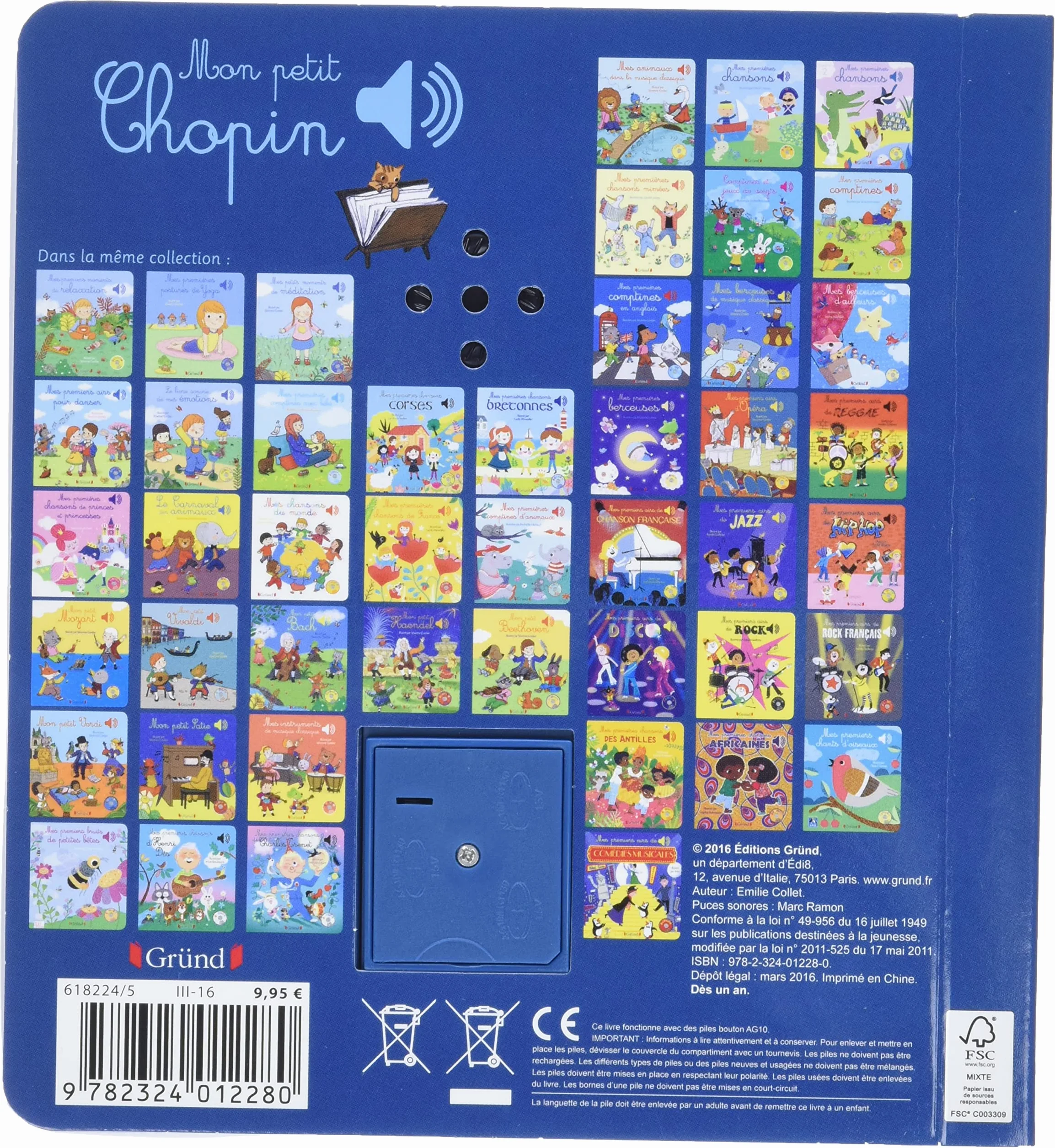 Mon petit Chopin – Livre sonore avec 6 puces – Dès 1 an: Mes Premiers Livres Sonores