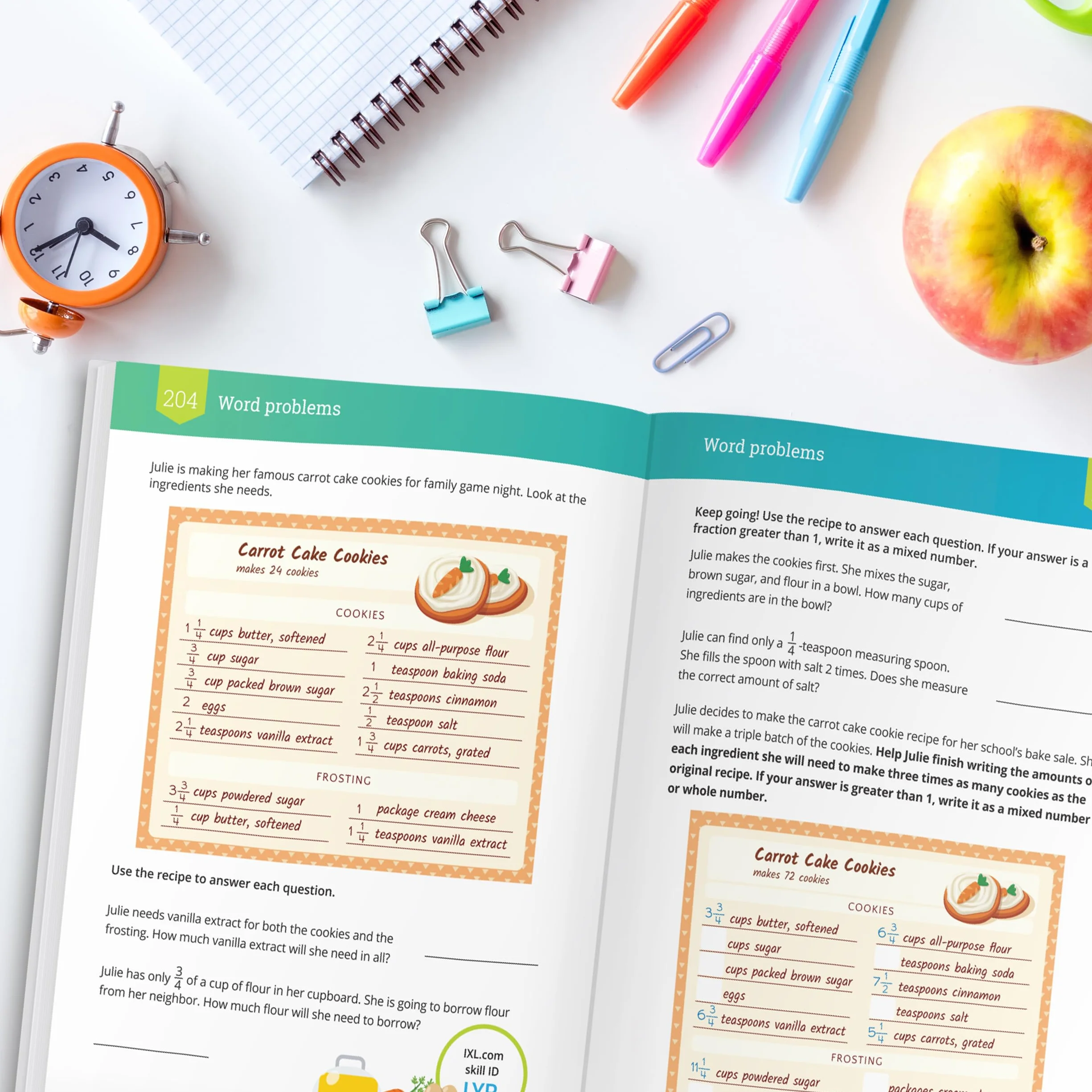 Grade 4 Math Workbook: Multi-Digit Multiplication, Long Division, Addition, Subtraction, Fractions, Decimals, Measurement, Geometry