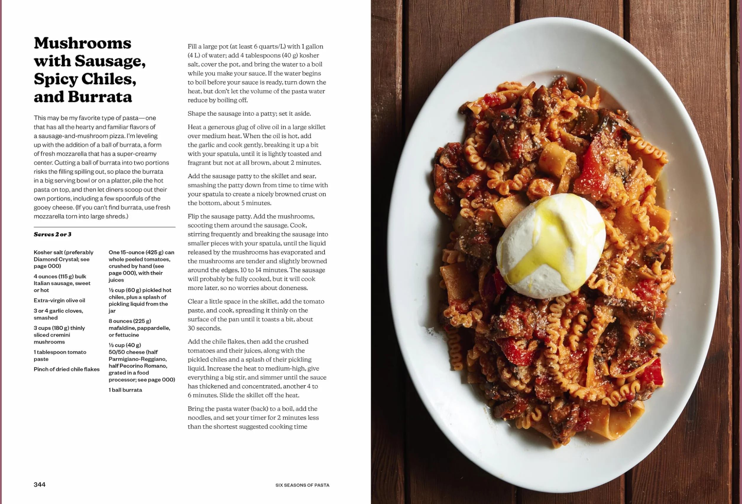 Six Seasons of Pasta: A New Way with Everyone's Favorite Food