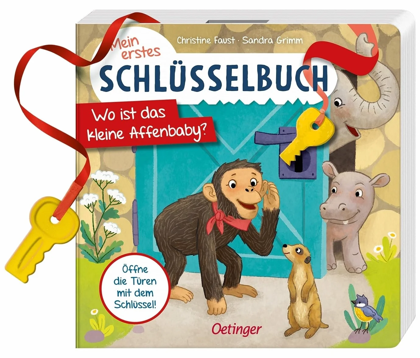 Mein erstes Schlüsselbuch: Wo ist das kleine Affenbaby? Spielbuch mit Schlüssel und Türklappen für Kinder ab 2 Jahren