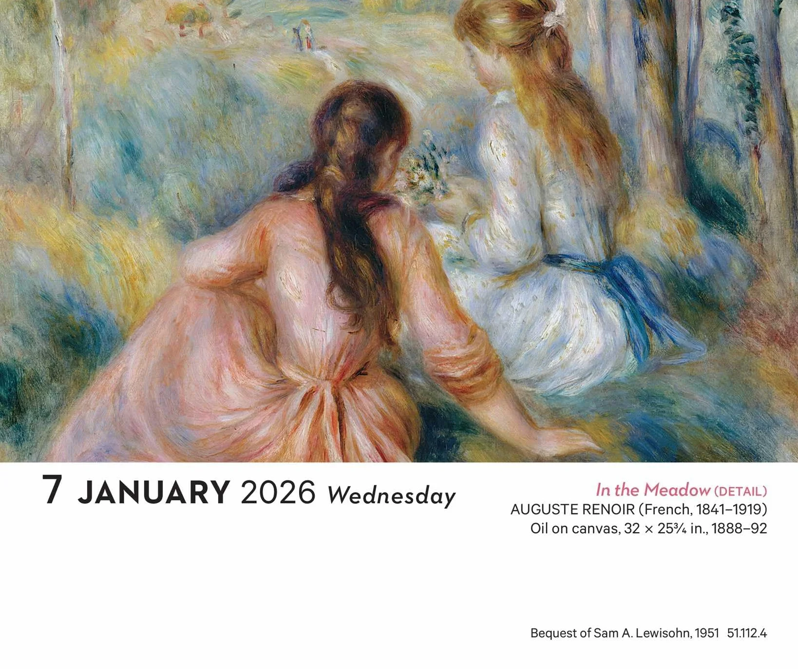 Impressionism and Post-Impressionism 2026 Day-to-Day Calendar