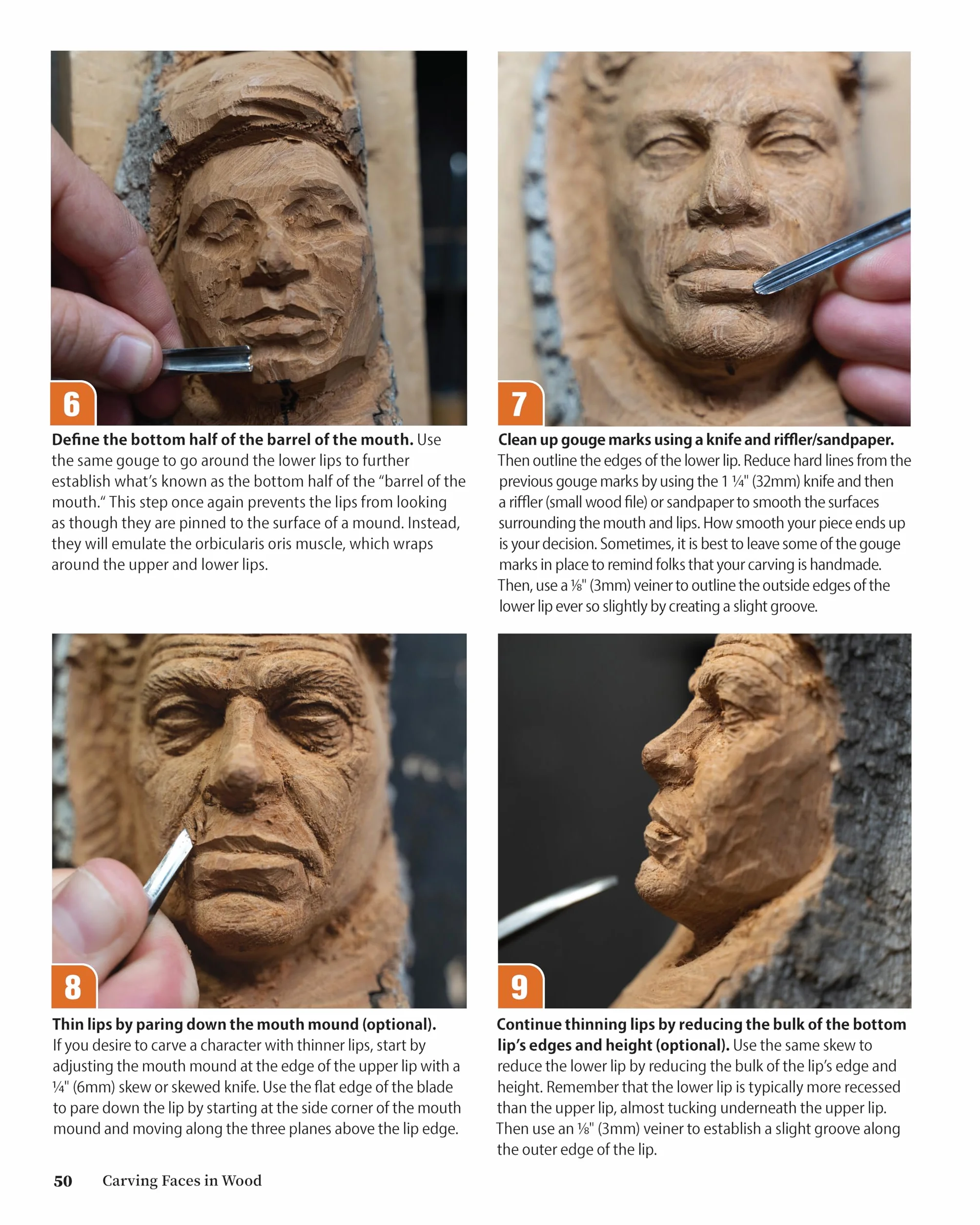 Carving Faces in Wood: Beginner's Guide to Creating Lifelike Eyes, Noses, Mouths, and Hair