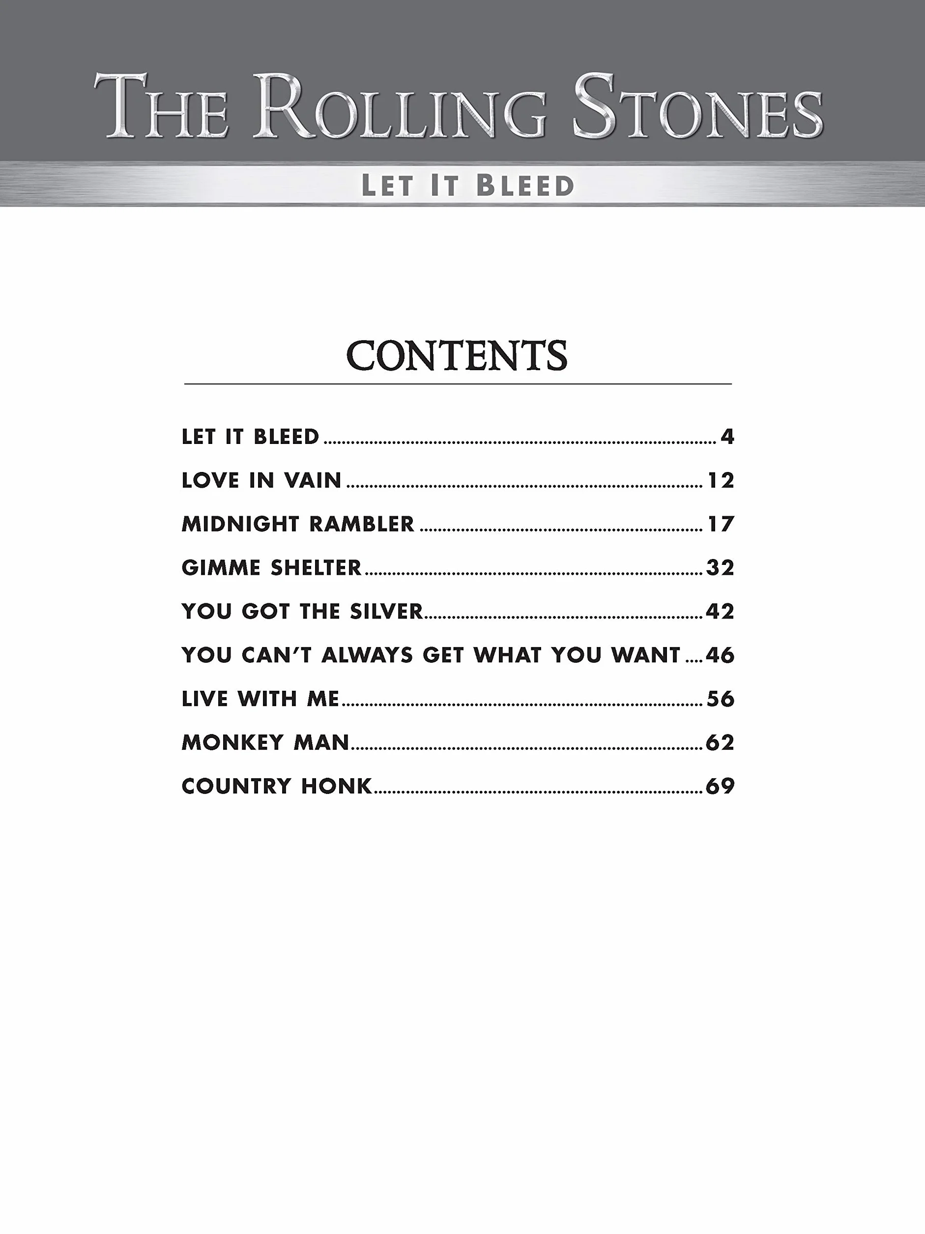 The Rolling Stones Let It Bleed Tab Guitar Alfred's Classic Album Editions