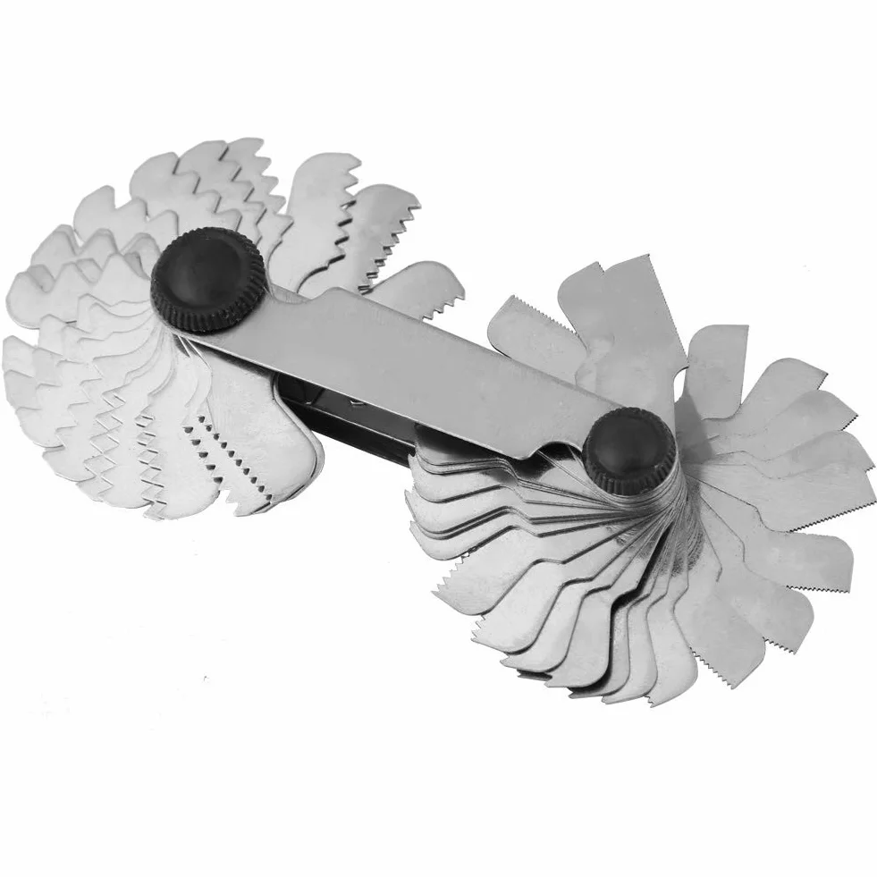 1 Szt. Skok Gwintu 2 Szt. 60 ° środek Fishtail Gauge do Mierników do Gwintowania i 1 Szt. 55 ° środek Gauge Cal Metryczny
