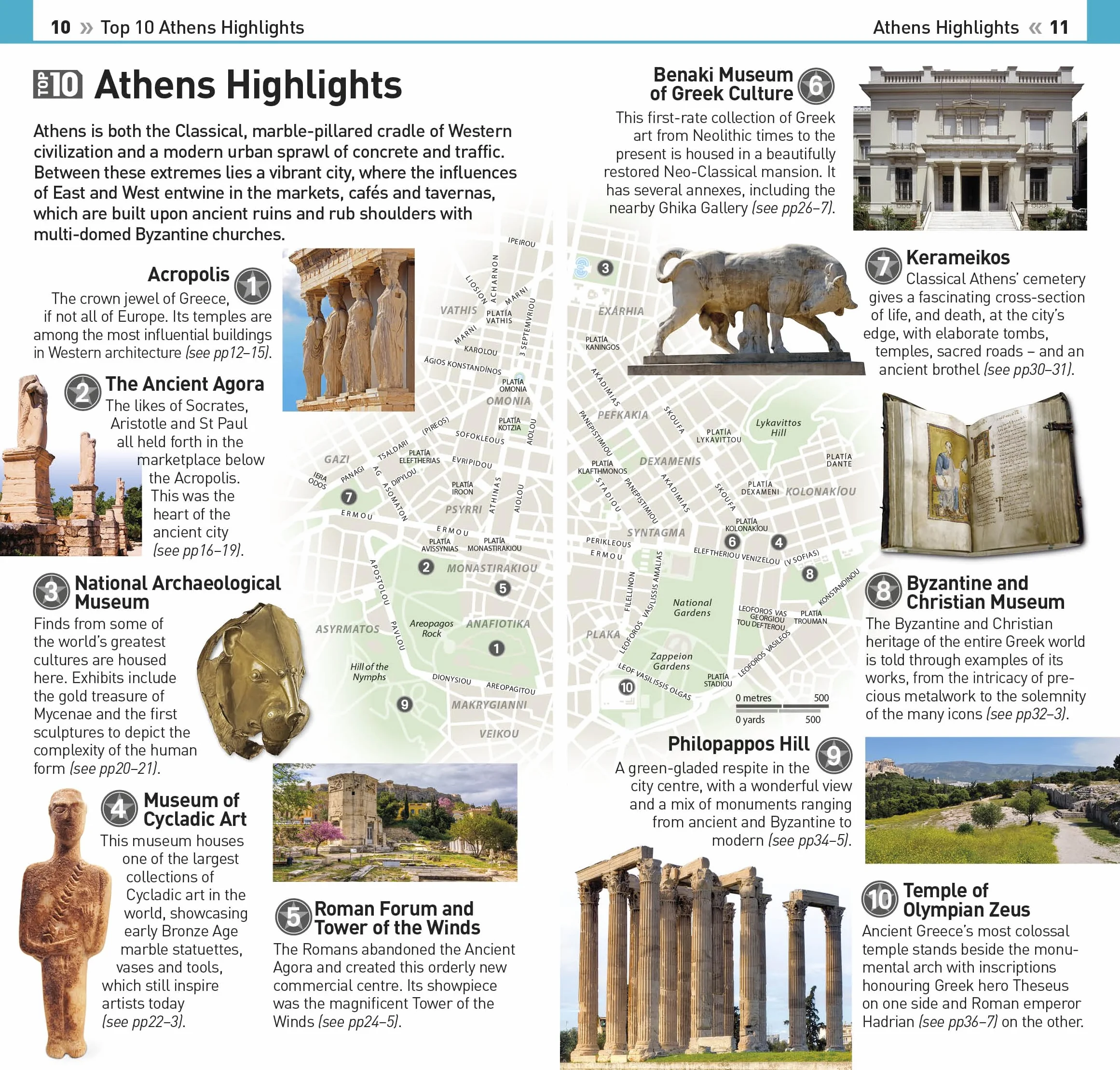 DK Top 10 Athens: Top 10 Lists with All-Weather Folded Map