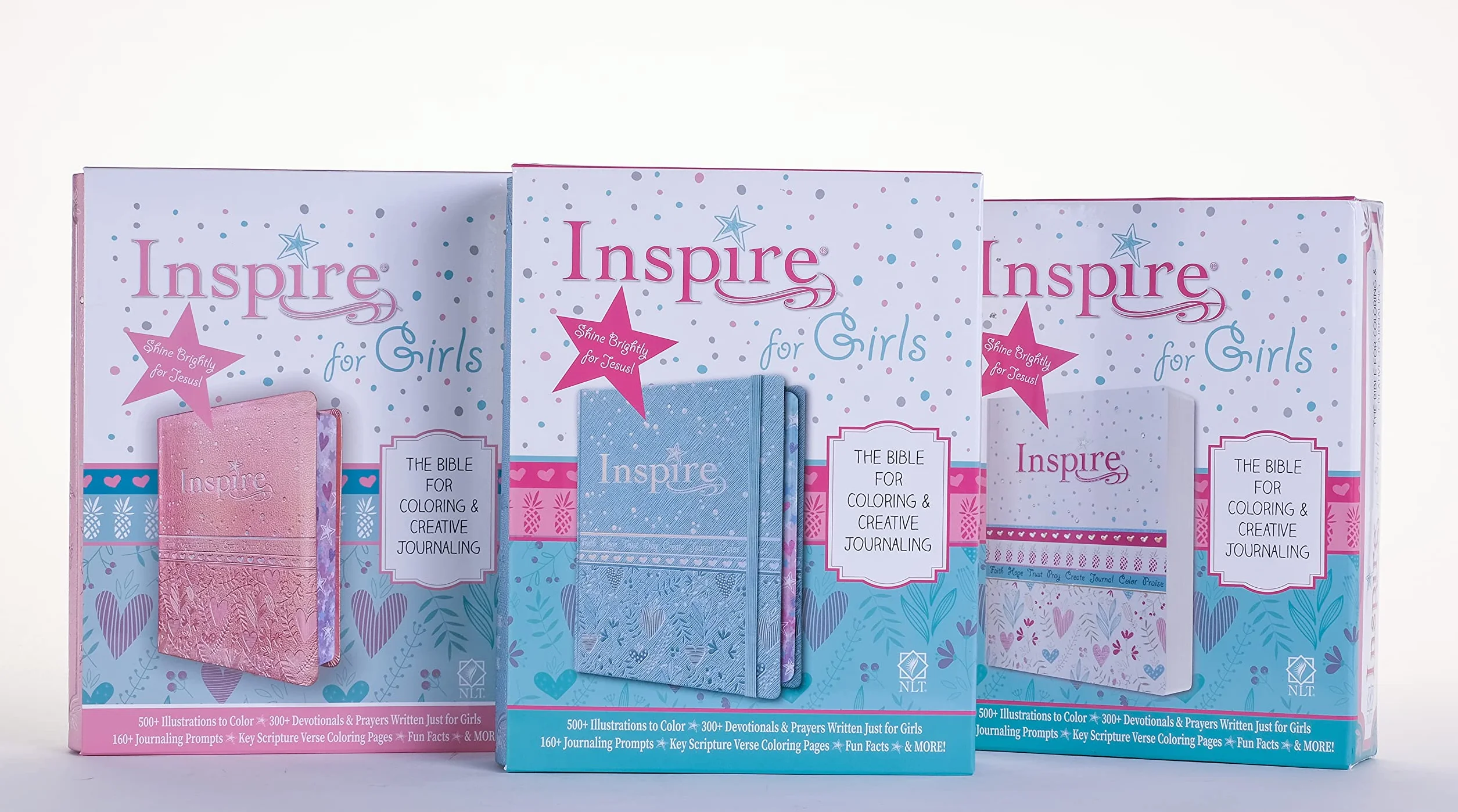 Inspire Bible for Girls New Living Translation Coloring Creative Journaling