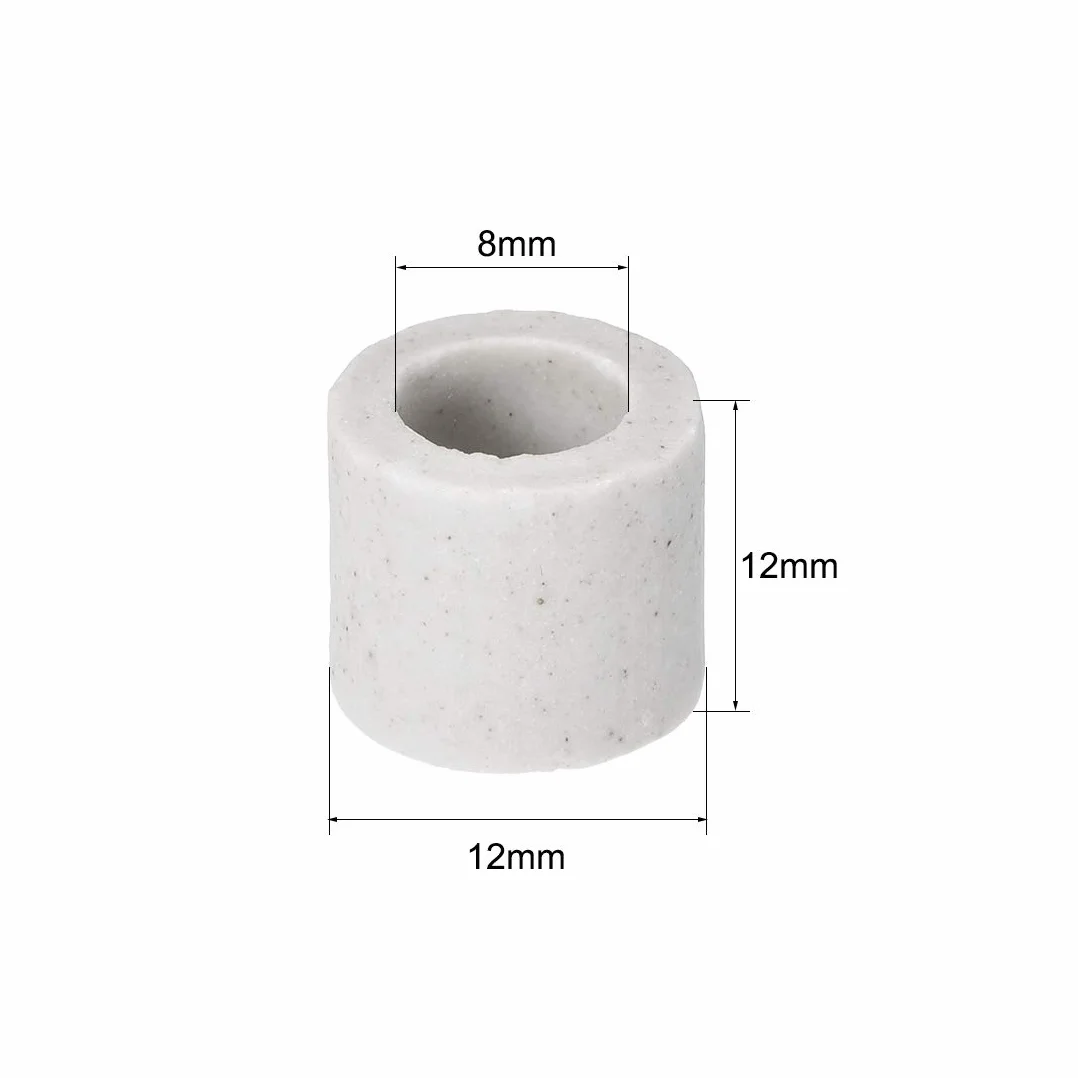 PATIKIL 8mm Dia Ceramiczna Izolacja Tube, 10 sztuk Pojedynczy Otwór tlenku glinu Chiny Wysokiej Temperatury Izolator Rury do Ogrzewania Elementu,