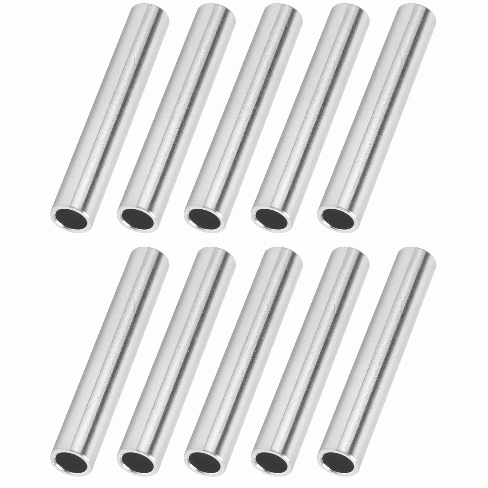Rura Aluminiowa, Okrągła Aluminiowa Rura, Bezszwowa Aluminiowa Prosta Rura, Długość 50 Mm, 6 Mm ID i 8 Mm OD, 10 Sztuk