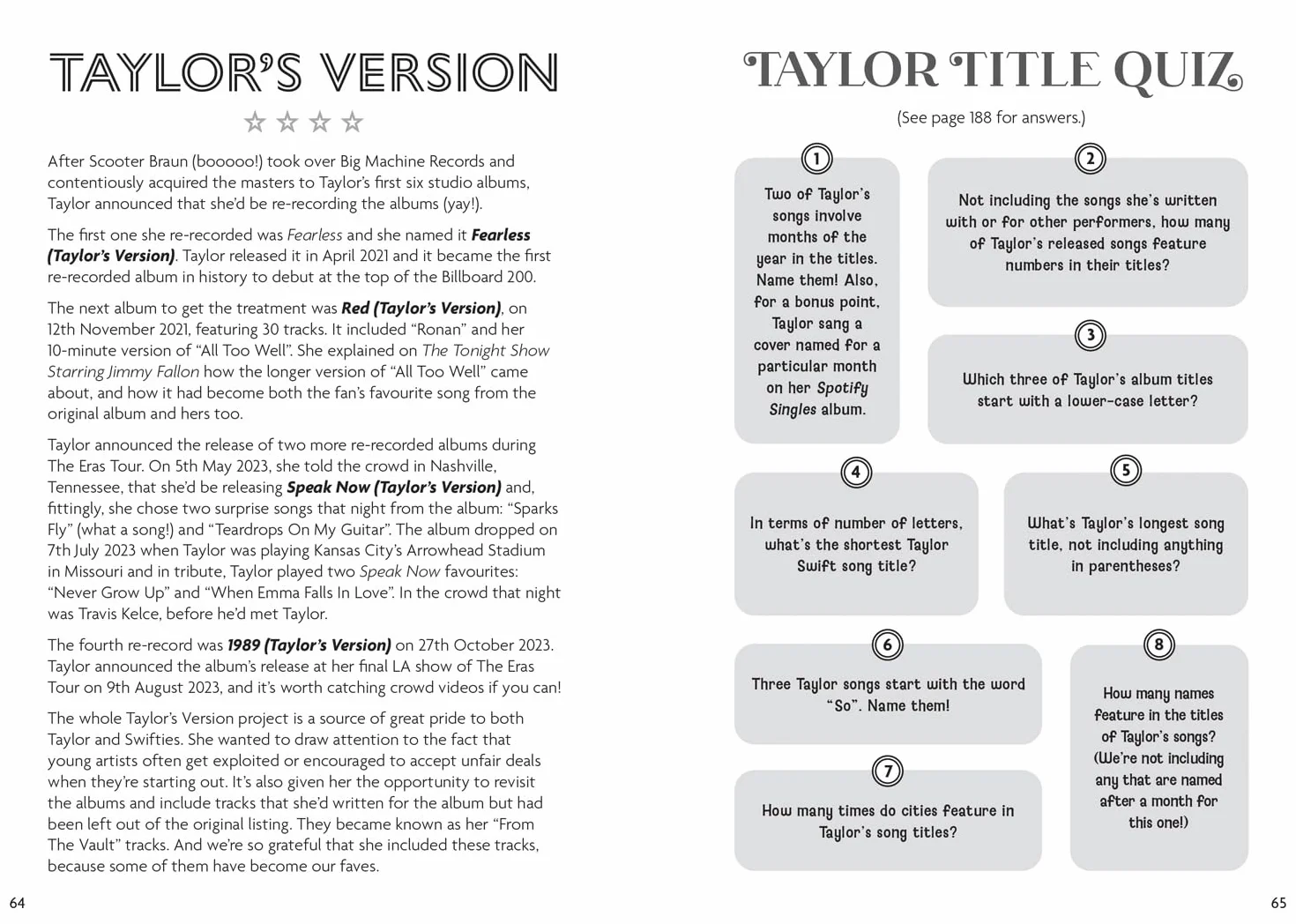 The Taylor Swift Activity Book: Quizzes, Puzzles & Trivia - Sunday Times Bestseller