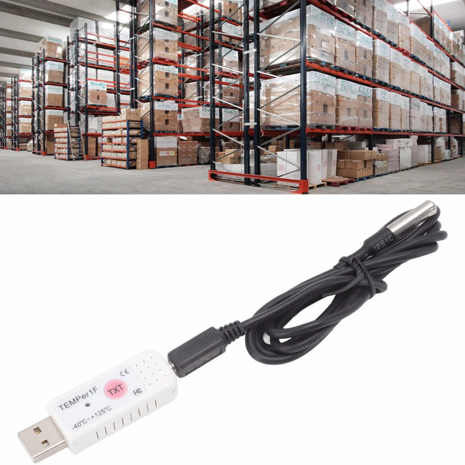 TEMPer1F Termometr Komputerowy USB, Rejestrator Czujnika Temperatury w Czasie Rzeczywistym, Rejestrator Danych Monitorowania Temperatury Otoczenia, Alarm Górnej Dolnej Granicy Temperatury, dla Systemu