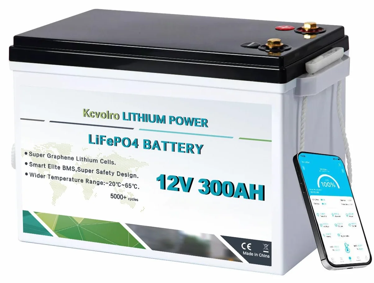 LiFePO4 akumulator litowy 300 Ah 12 V z ochroną BMS o niskiej temperaturze 200 A i do 15000 cykli, akumulator litowy 3840 W, idealny do samochodów kempingowych, do zastosowań solarnych i