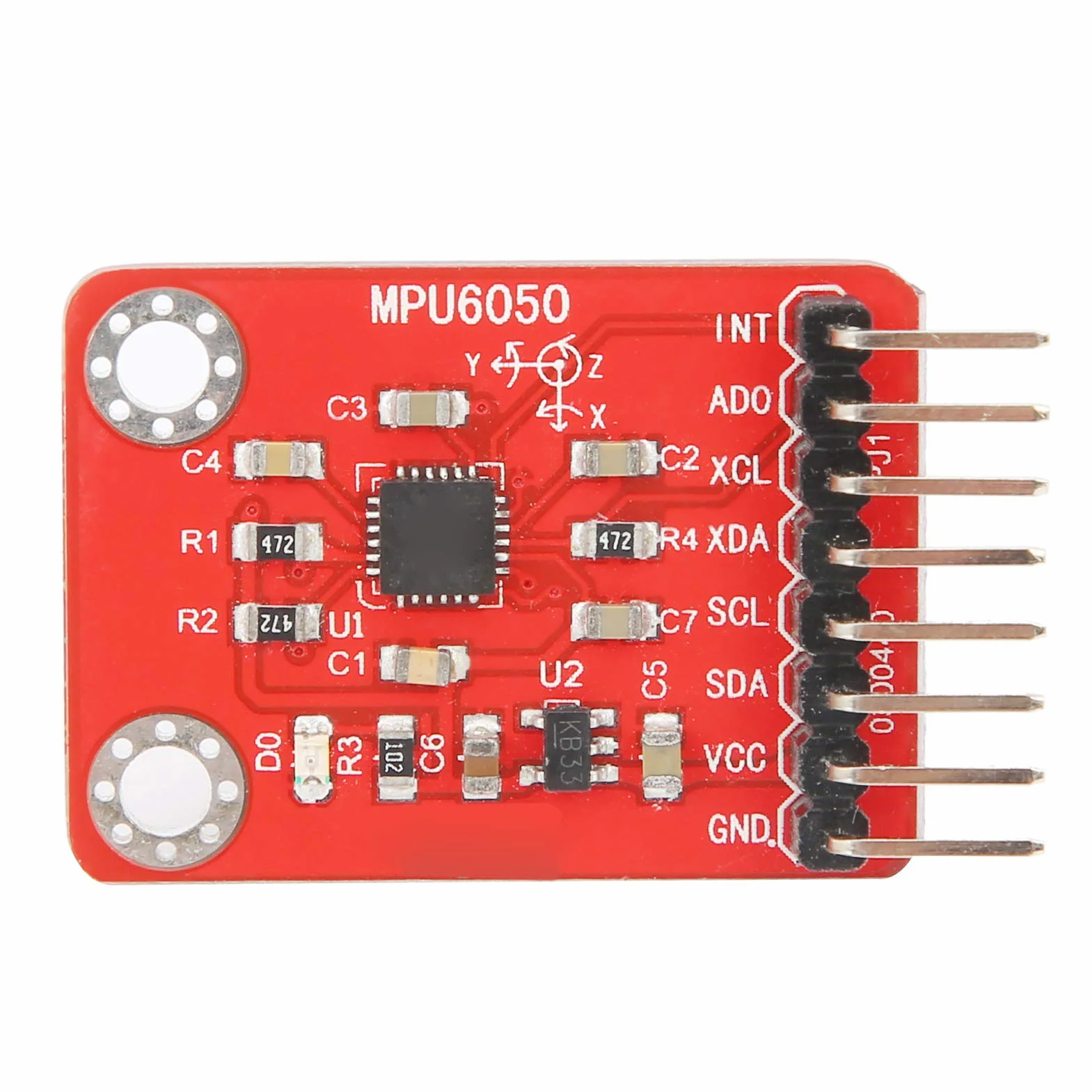 MPU6050 6-osiowy Akcelerometr żyroskop moduł Czujnika 16nBit Konwerter AD Wyjście Danych Napięcie Robocze 3.3-5VDC dla Entuzjastów Elektroniki