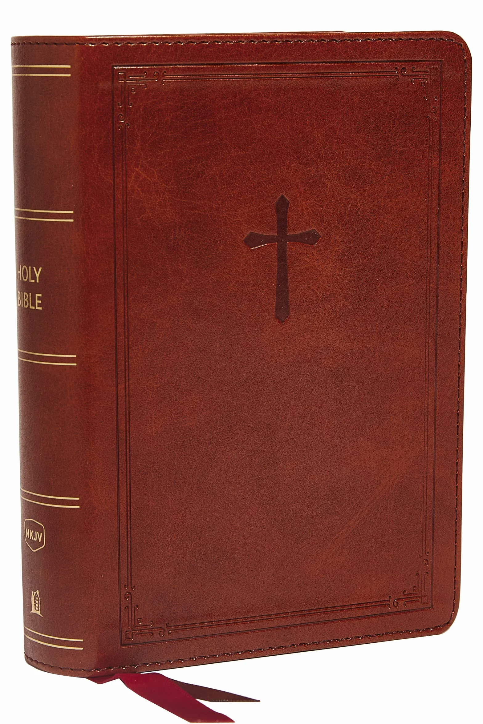 Nkjv, Reference Bible, Compact, Leathersoft, Brown, Red Letter Edition, Comfort Print: Holy Bible, New King James Version