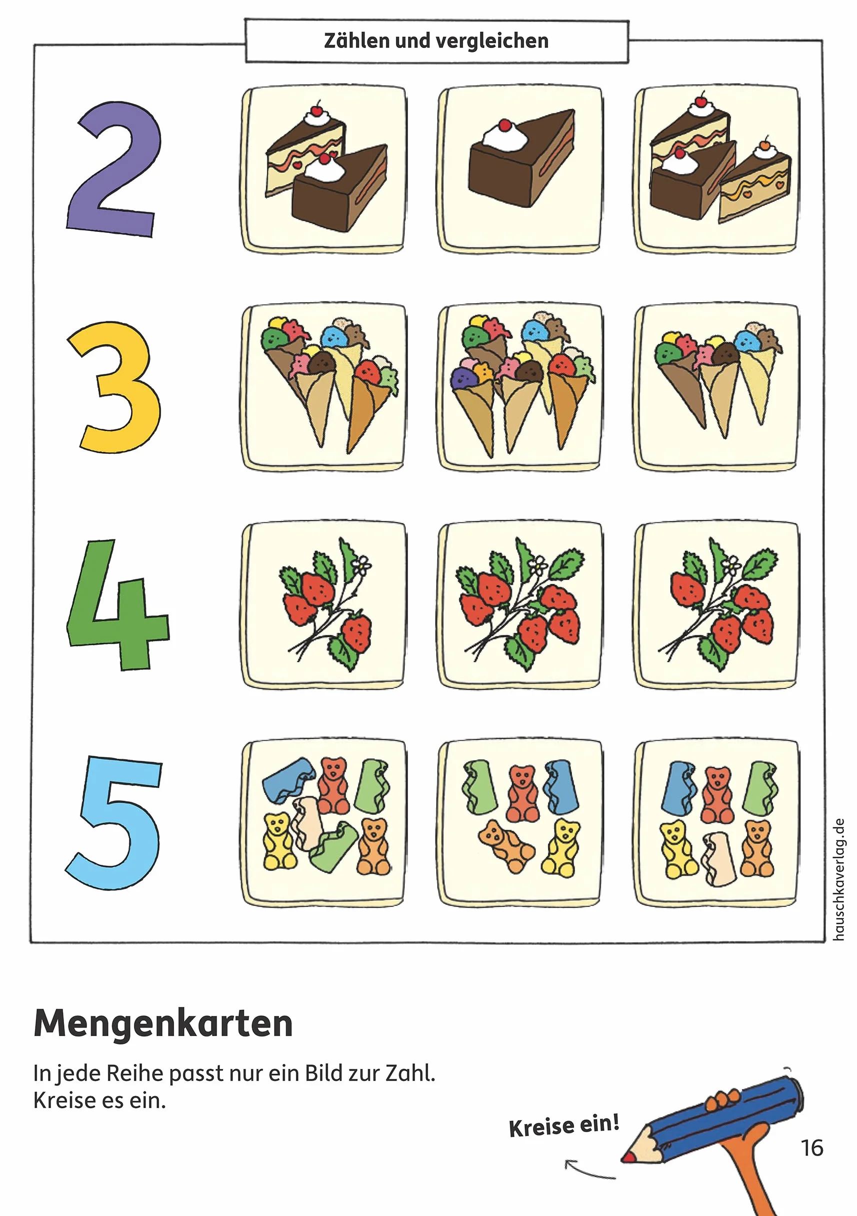 Ubungsmaterial fur kindergarten und vorschule - t627 - vorschulblock - zahlen und mengen ab 5 jahre: Zahlen lernen 1-10: 627