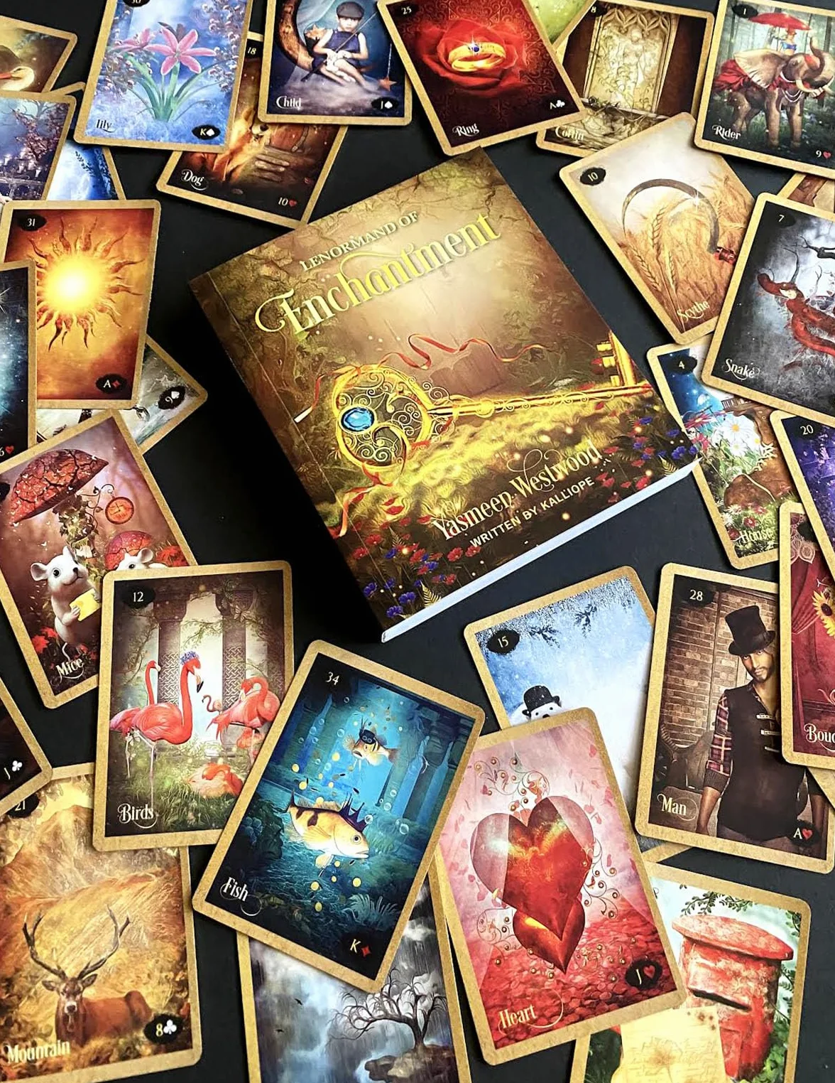 Lenormand of Enchantment Oracle Kit Box Set 36 Cards Guide Book