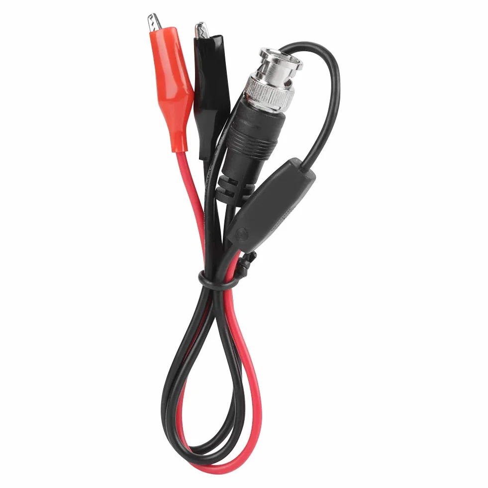 Kabel sondy testowej, Dekaim 2 szt. BNC Oscyloskop BNC Wtyczka męska Q9 do podwójnego zacisku krokodyla 0,5 m