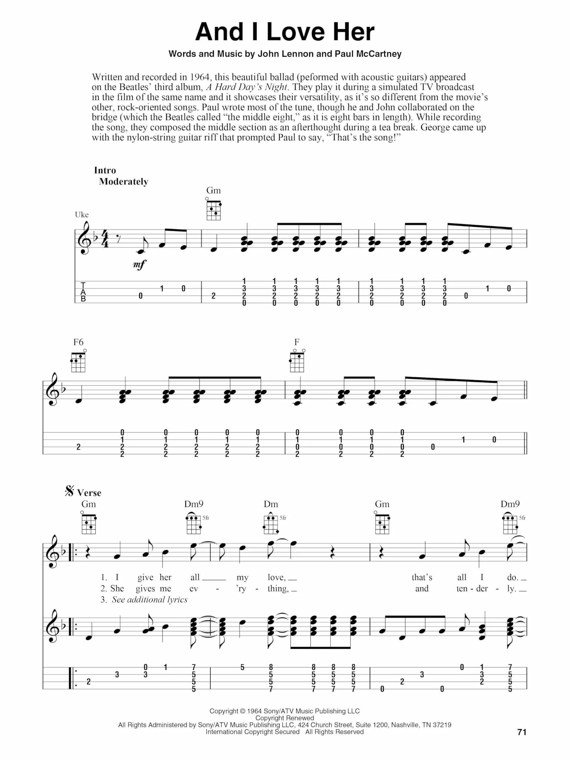 The Beatles for Fingerstyle Ukulele