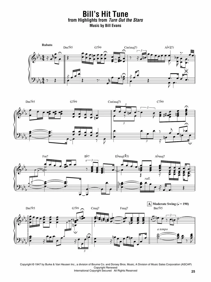 Bill Evans Omnibook for Piano: Transcribed Exactly from His Recorded Solos