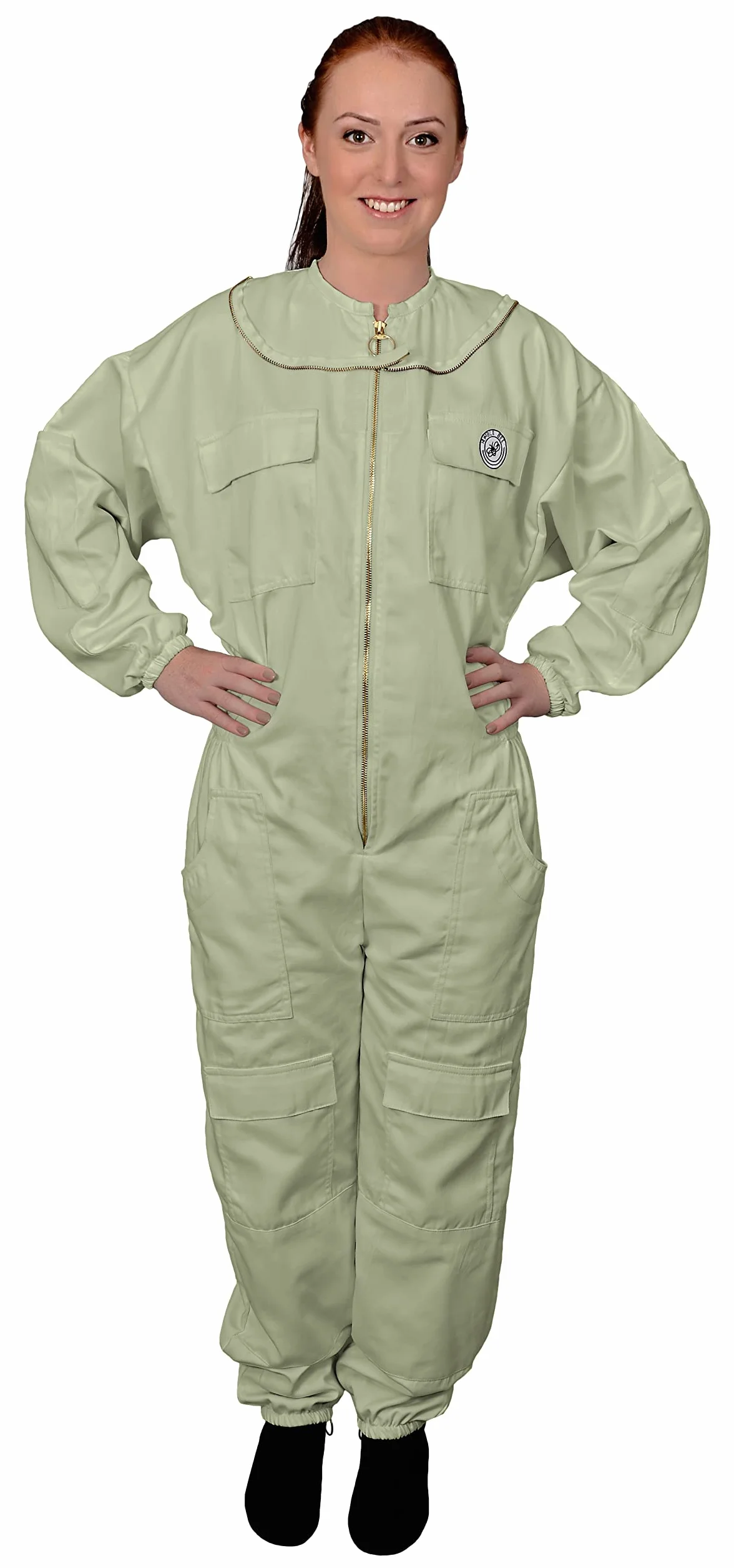 Humble Bee 411 Polycotton kombinezon pszczelarski z welonem ogrodzeniowym, oliwkowa zieleń