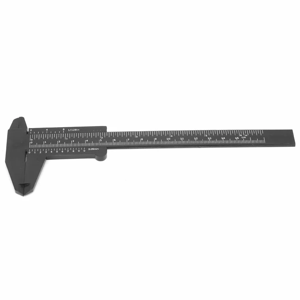 Cyfrowa Suwmiarka z Noniuszem, Czarna, Plastikowa, 150 mm, Podwójna Skala, Mechaniczne Stopnie Wyświetlające, Narzędzie Pomiarowe z Dokładnością 0,5 mm