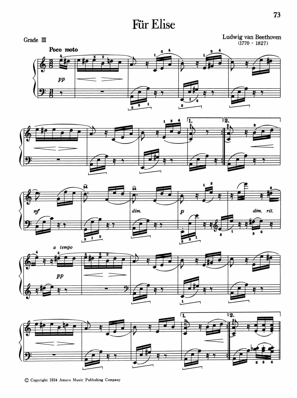 Maxwell Eckstein Piano Pieces for Children EFS 3 Recueil Everybody's Favorite Series No. 3