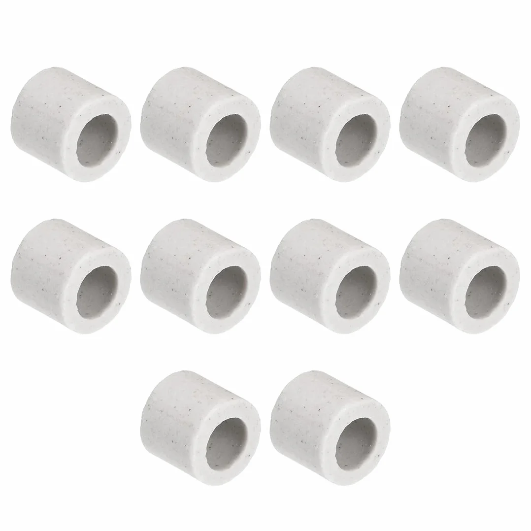 PATIKIL 8mm Dia Ceramiczna Izolacja Tube, 10 sztuk Pojedynczy Otwór tlenku glinu Chiny Wysokiej Temperatury Izolator Rury do Ogrzewania Elementu,