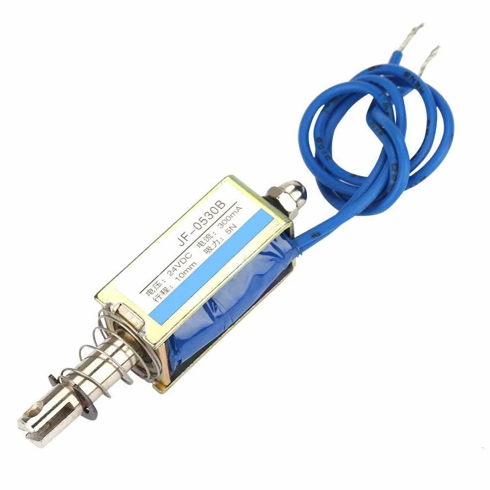 Elektromagnes ciągnący 5N 10 mm 6/12/24 V DC 300 mA sterowanie automatyzacją