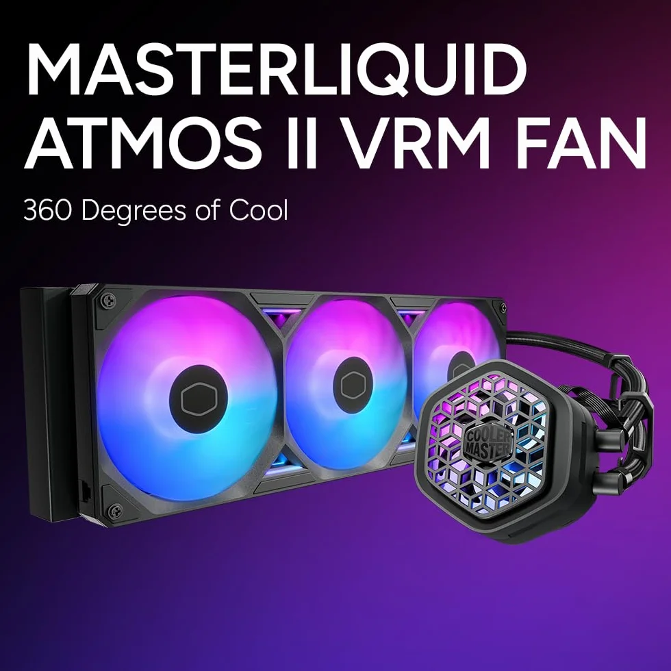 Cooler Master MasterLiquid 360 Atmos II - Prozessor-Fl?ssigkeitsk?hlsystem - K?hlergr??e: 360 mm - (f?r: LGA1851, LGA1700, LGA1200, LGA1151, LGA1150, LGA1156, AM4, AM5)