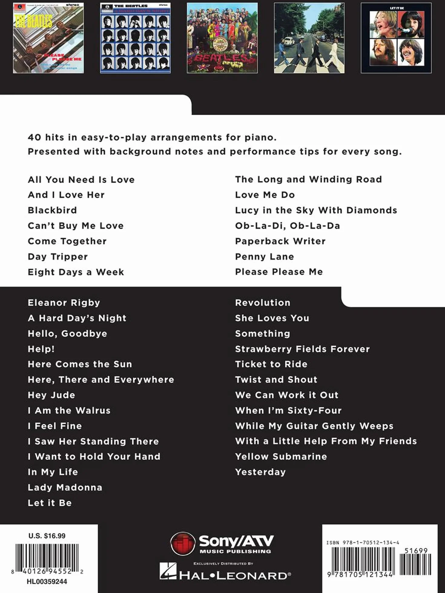 The Beatles Collection - 40 titres - Really Easy Piano