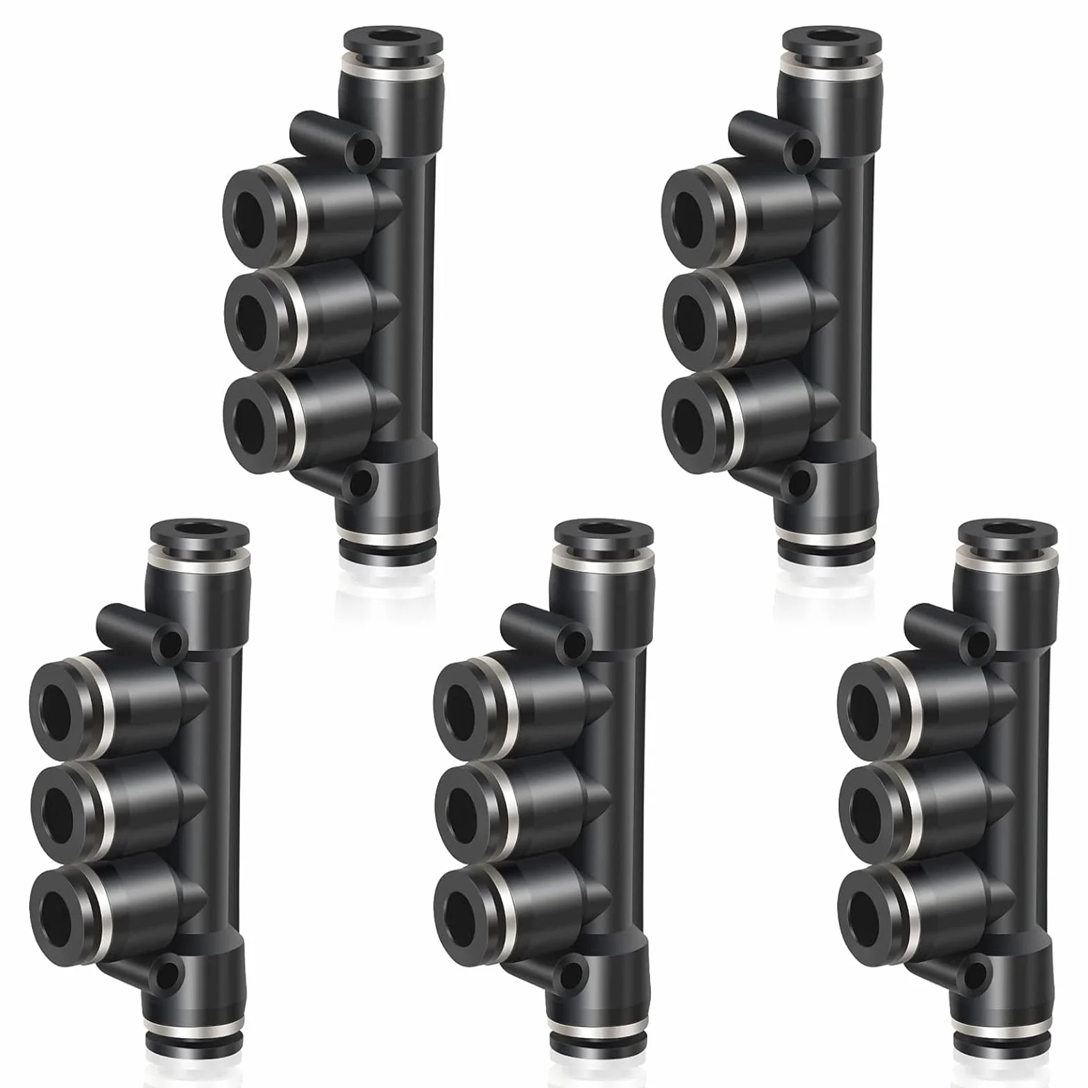 TAILONZ PNEUMATIC 8 mm OD PK-8 5 szt. złączy wciskanych plastikowe szybkozłączki