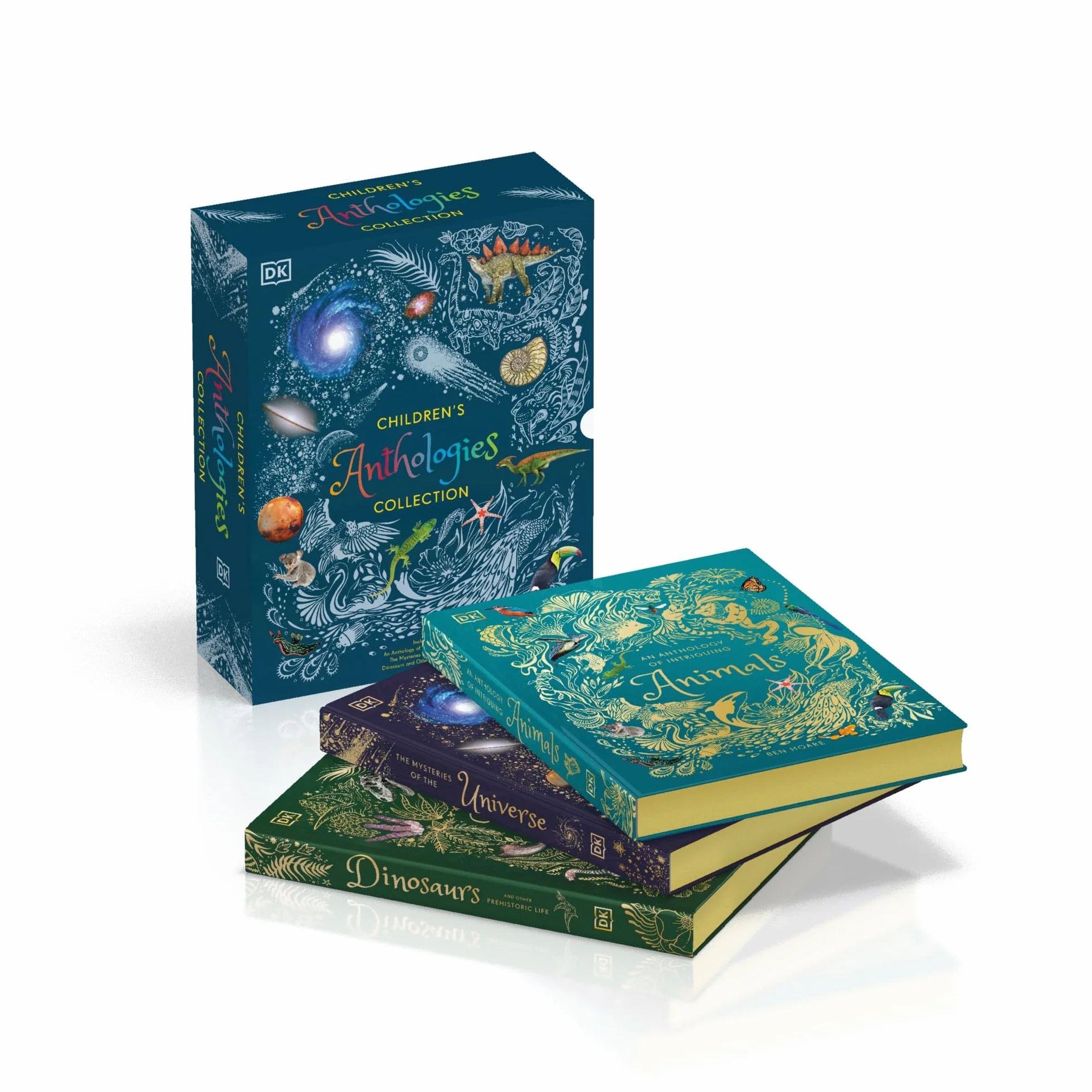 Children's Anthologies Collection: 3-Book Box Set for Kids Ages 6-8, Featuring 300+ Animal, Dinosaur, and Space Topics