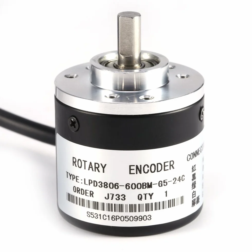 Przyrostowy Enkoder Obrotowy Optyczny Enkoder Przyrostowy 600P R Fotoelektryczny Enkoder Przyrostowy Obrotu 5V-24V Ab 2-fazy Wał 6Mm