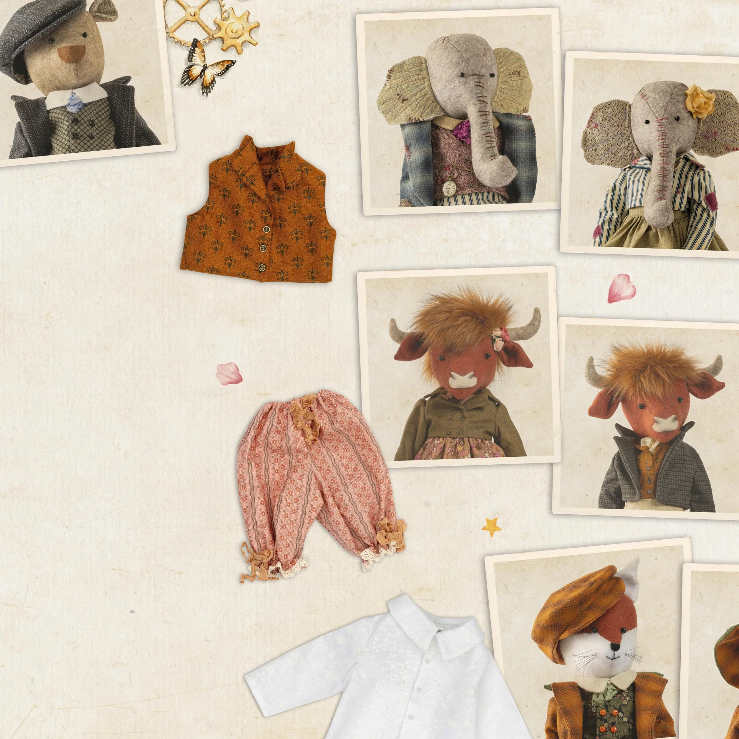 Sew Felt Animals from Apple Blossom Wood: Practical Guide to Sewing Heirloom Animal Dolls and Clothing